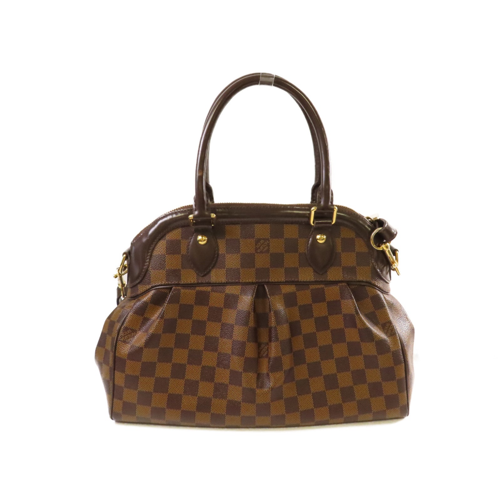 LOUIS VUITTON 【激減優惠】Damier Trevi PM 2Way Shoulder Bag金扣肩背袋啡色
