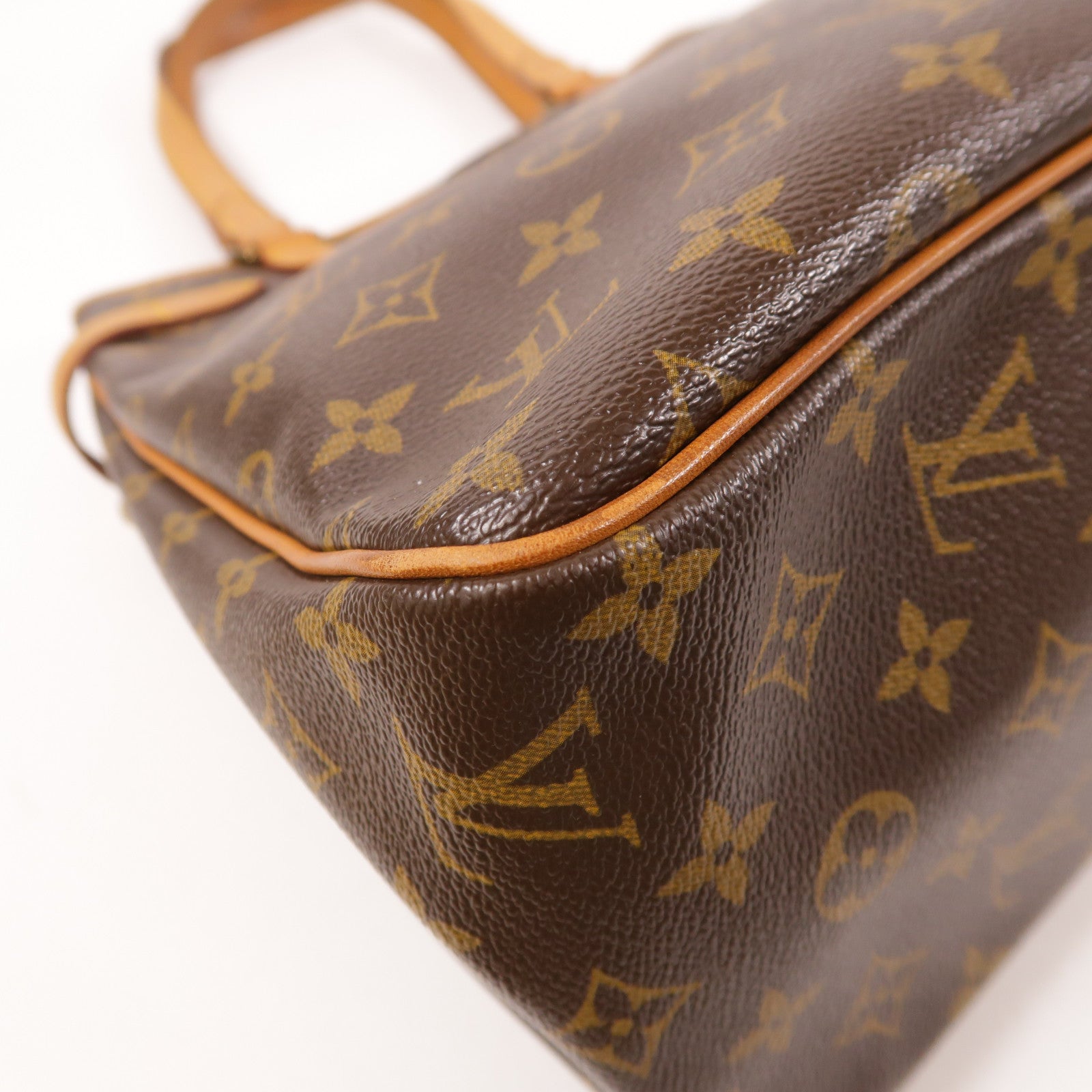 LOUIS VUITTON Monogram Batignolles金扣肩背袋棕色