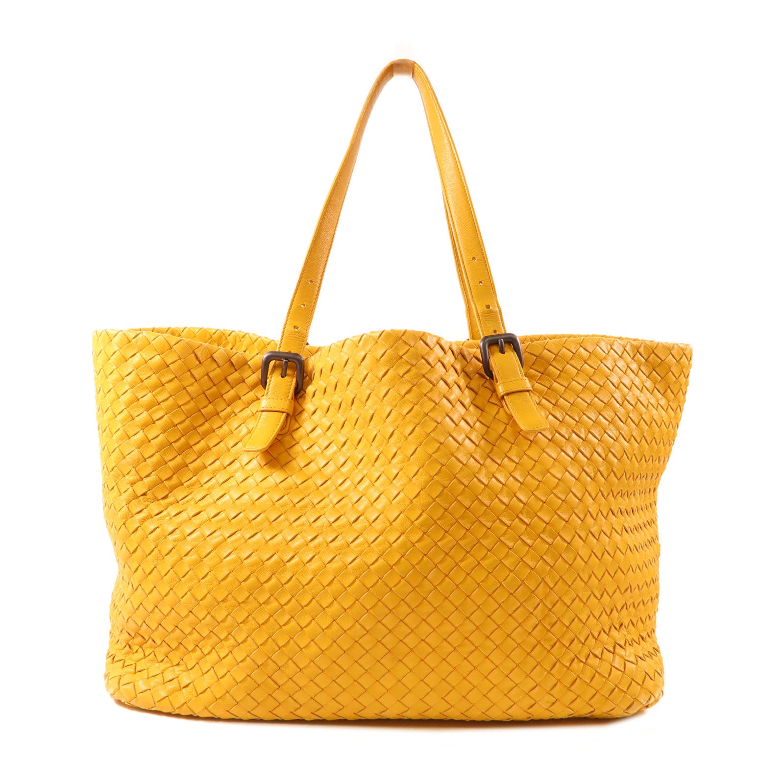 BOTTEGA VENETA BV Tote Bag Lambskin Leather Yellow