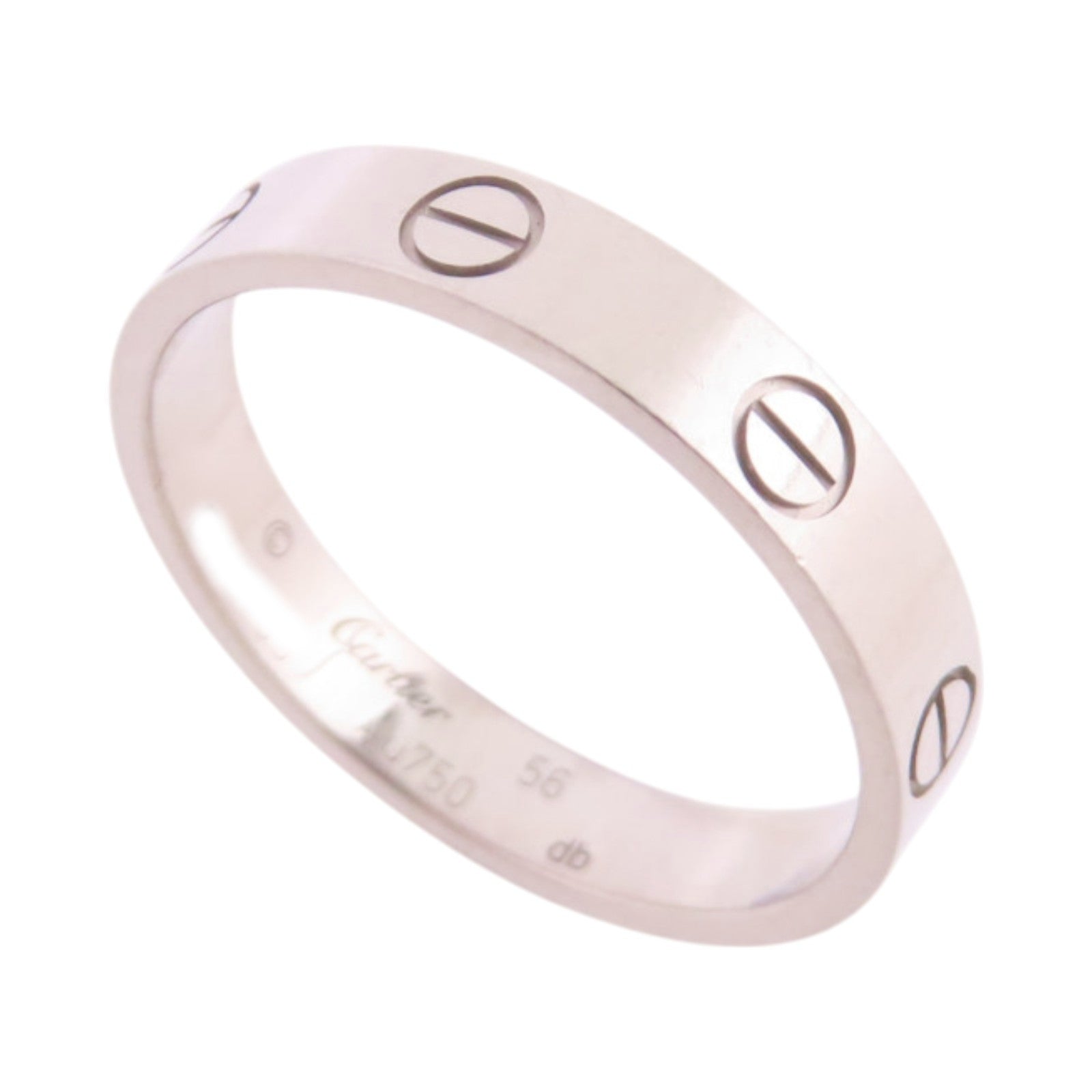 CARTIER Mini Love Ring #56/US#7.5 B4085100 18K White Gold