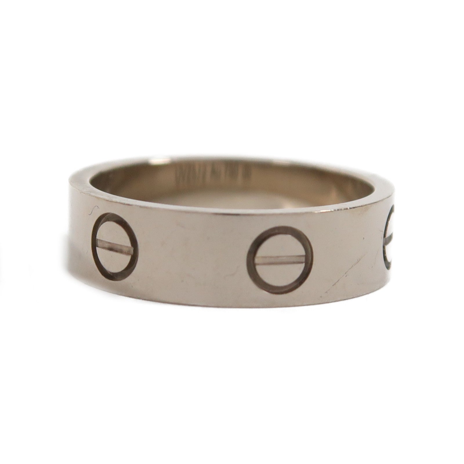 CARTIER 18K白金Love Ring戒指Cartier#54/US#6.75