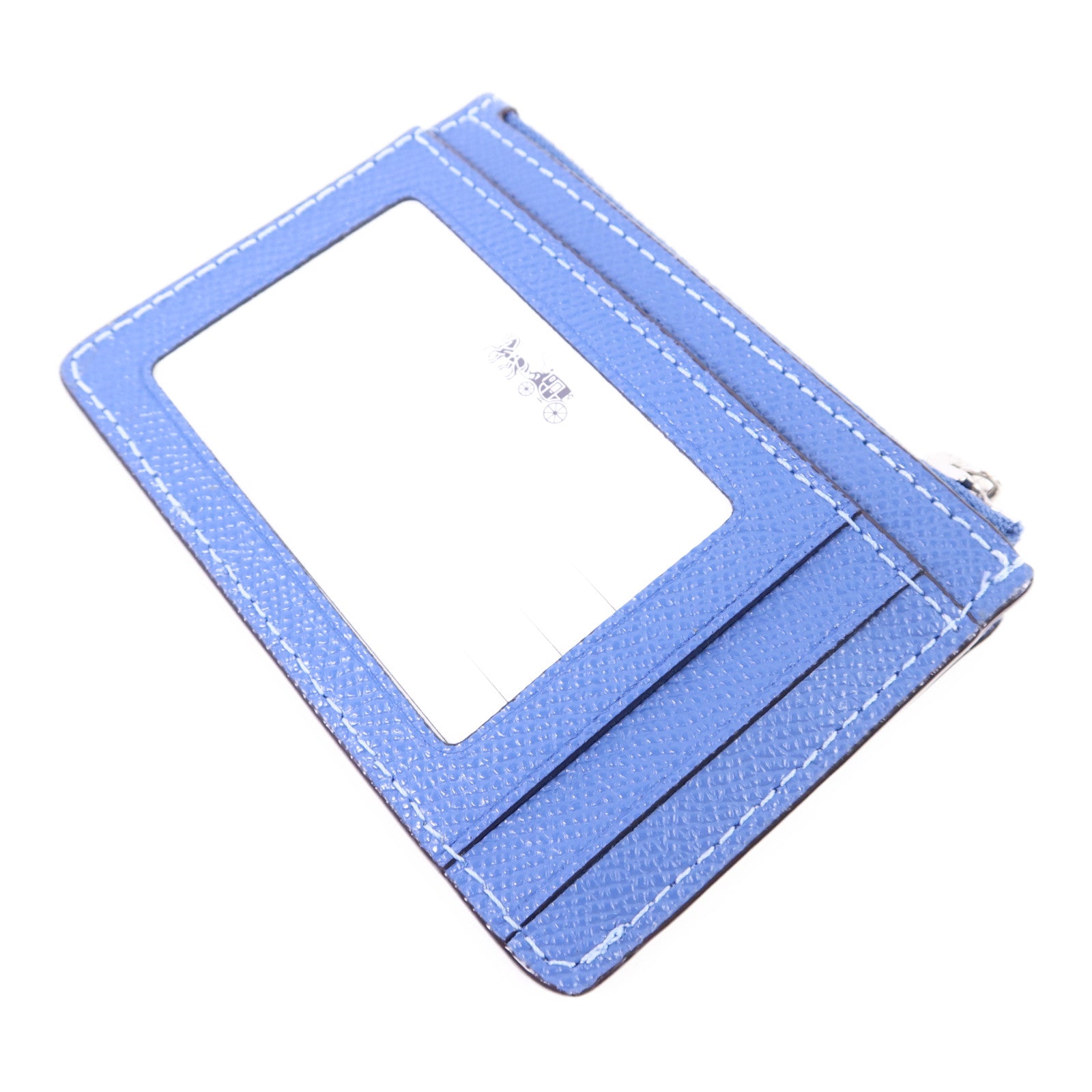 COACH 牛皮皮革Card Case銀扣卡片套
