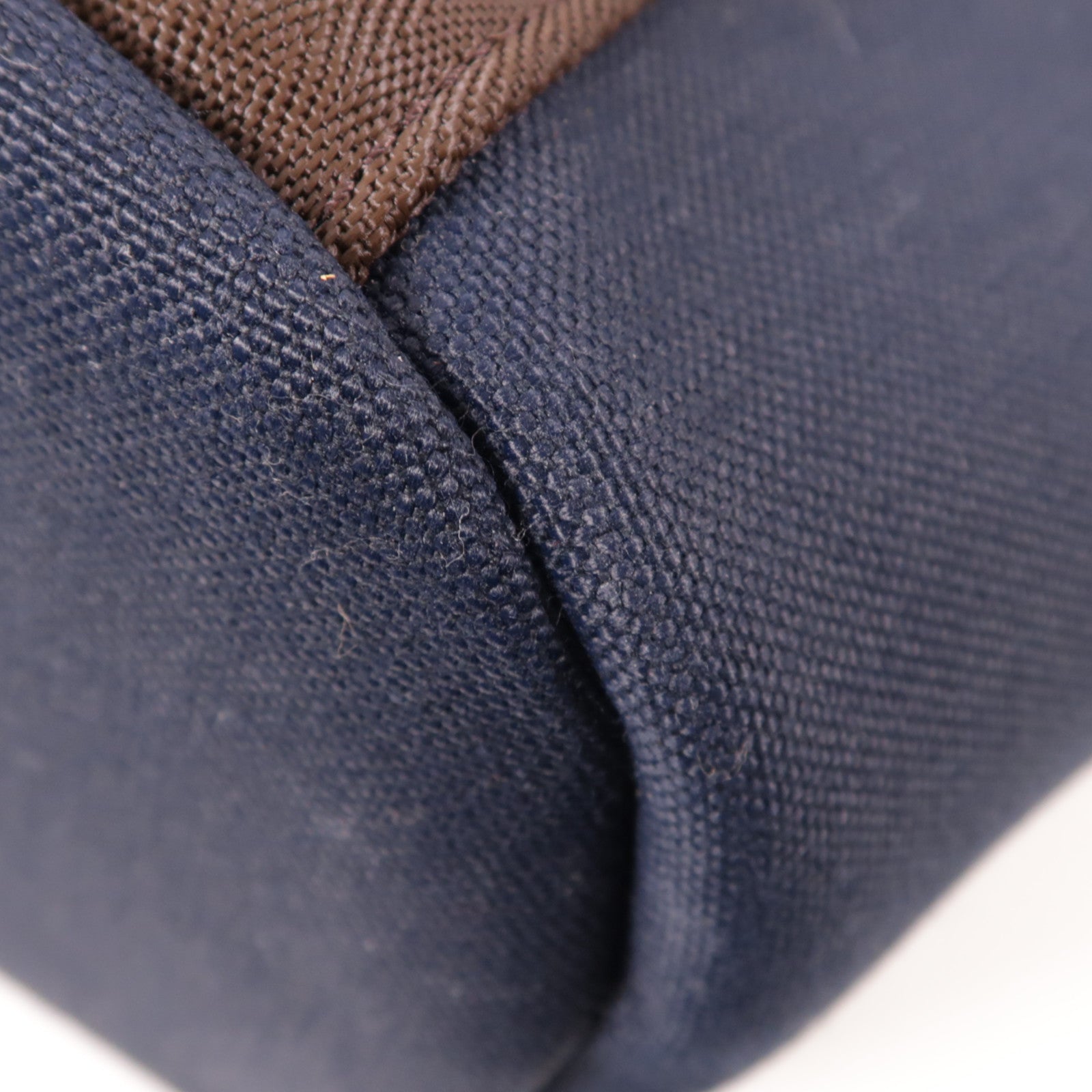 HERMES 帆布Sac De Pansage Groom銀扣手挽肩背兩用袋Navy