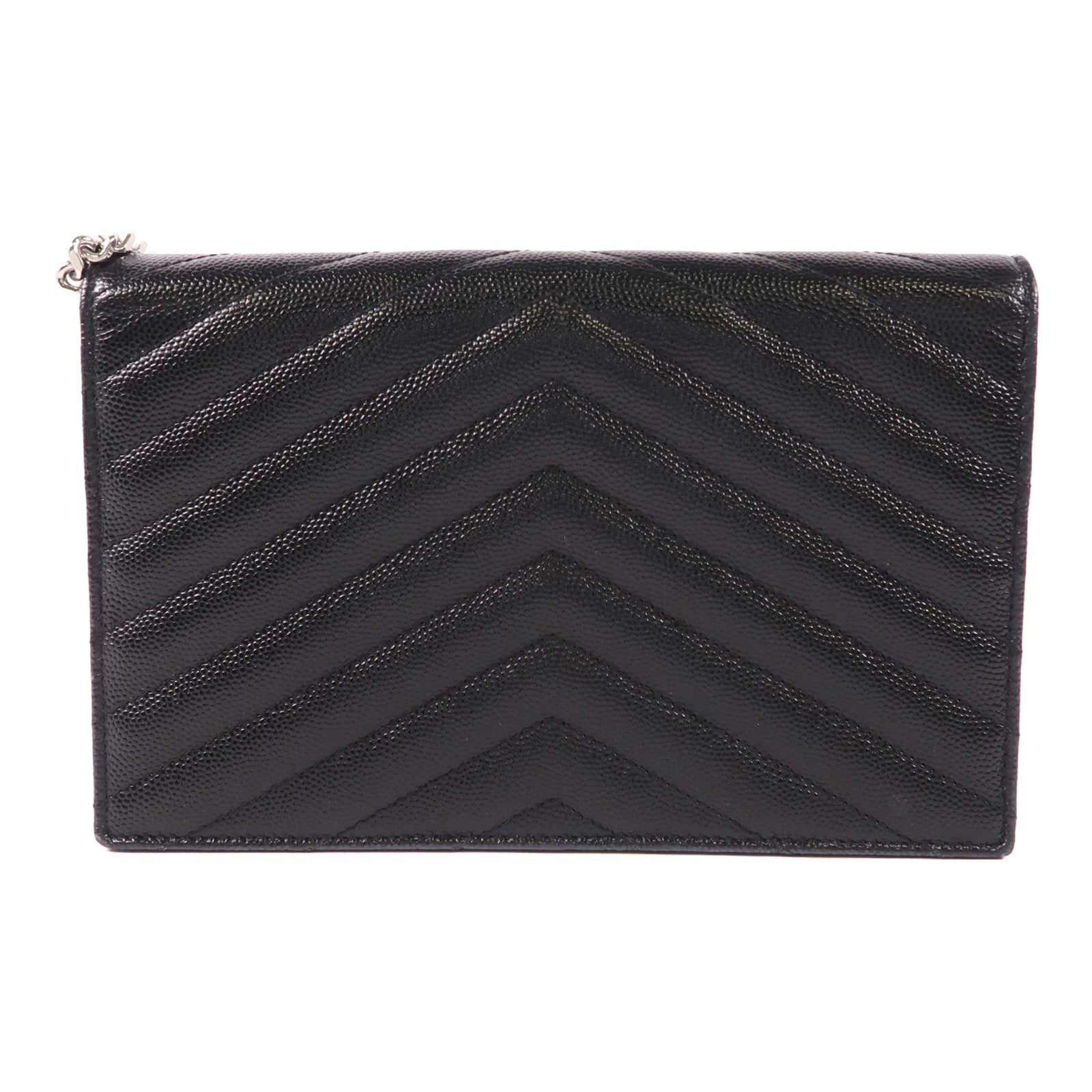 SAINT LAURENT 牛皮皮革Chain Shoulder Bag銀扣鏈帶肩背袋
