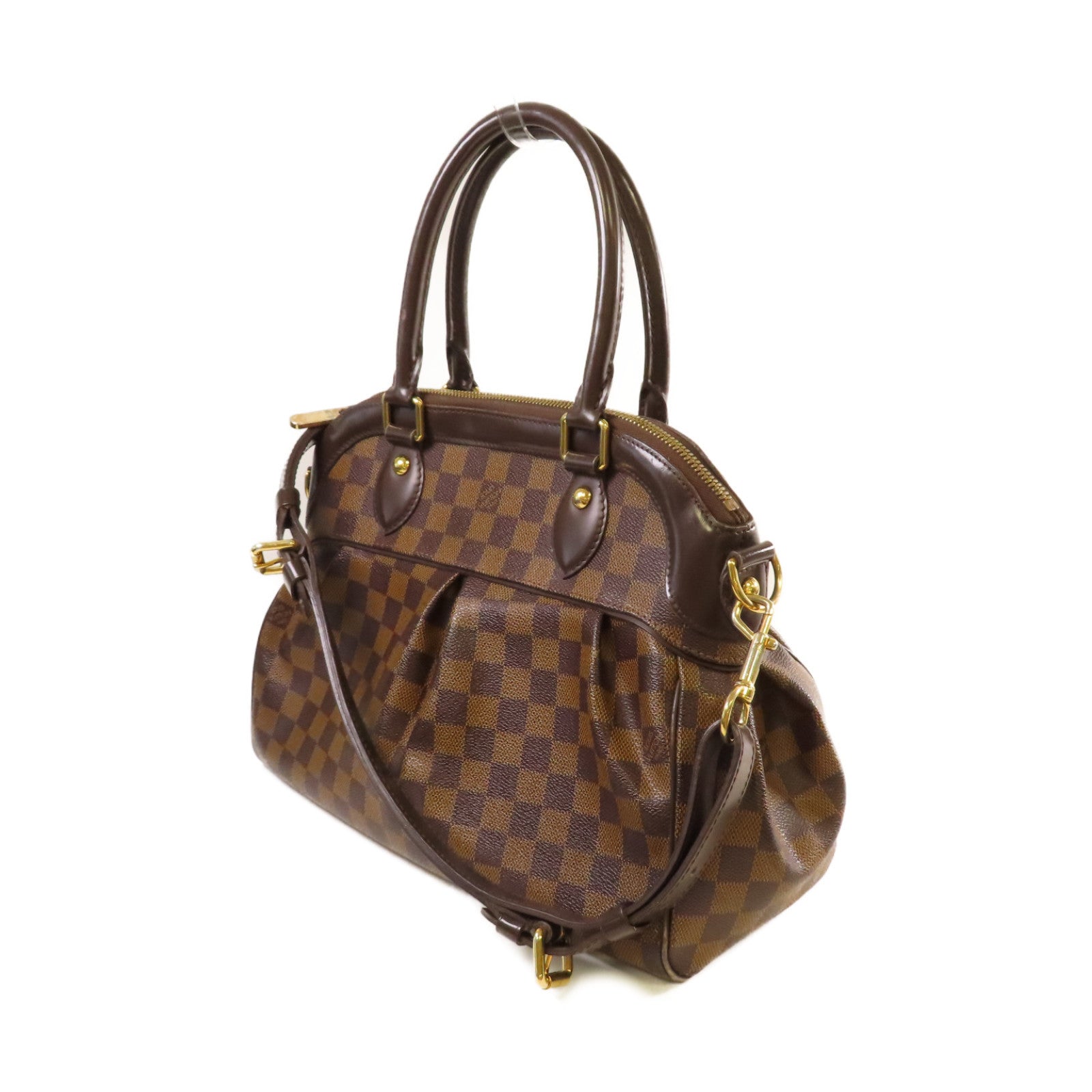 LOUIS VUITTON 【激減優惠】Damier Trevi PM 2Way Shoulder Bag金扣肩背袋啡色