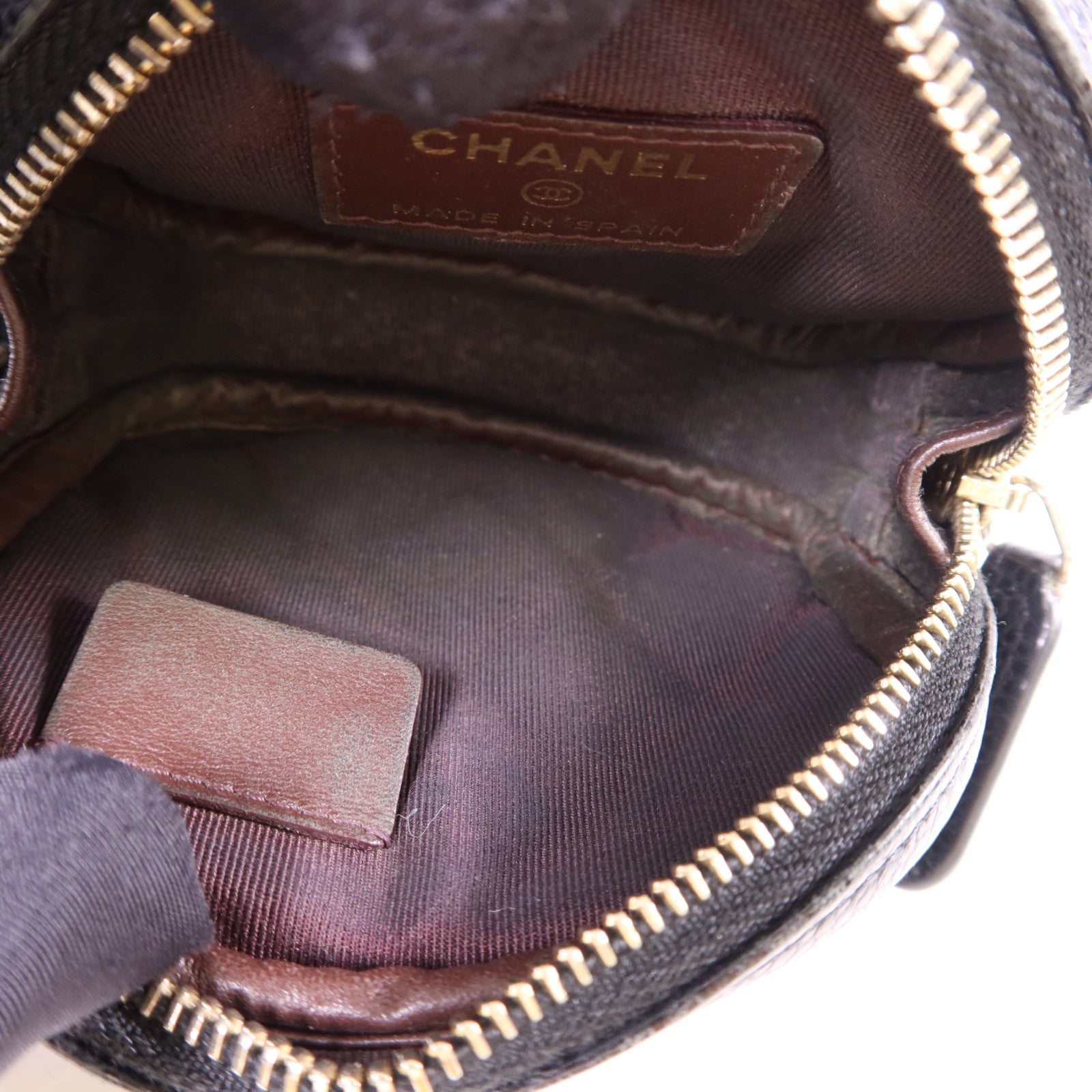 CHANEL 牛皮皮革Coin Case金扣零錢包