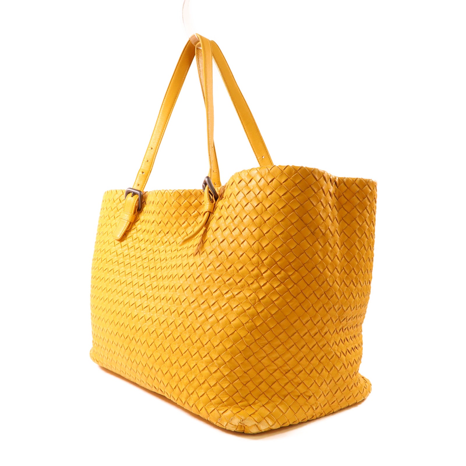 BOTTEGA VENETA BV Tote Bag Lambskin Leather Yellow