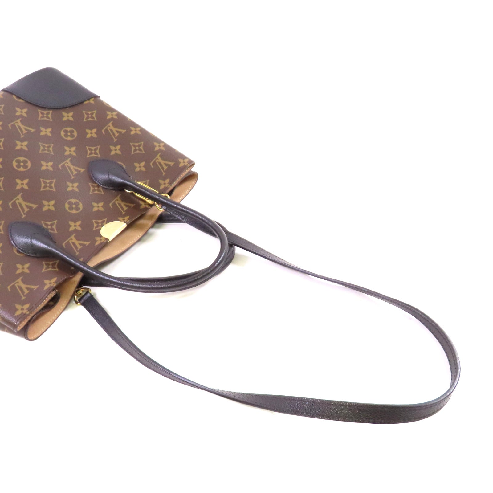 LOUIS VUITTON Monogram Flandrin 2Way Shoulder Bag金扣手挽肩背兩用袋啡色/黑色