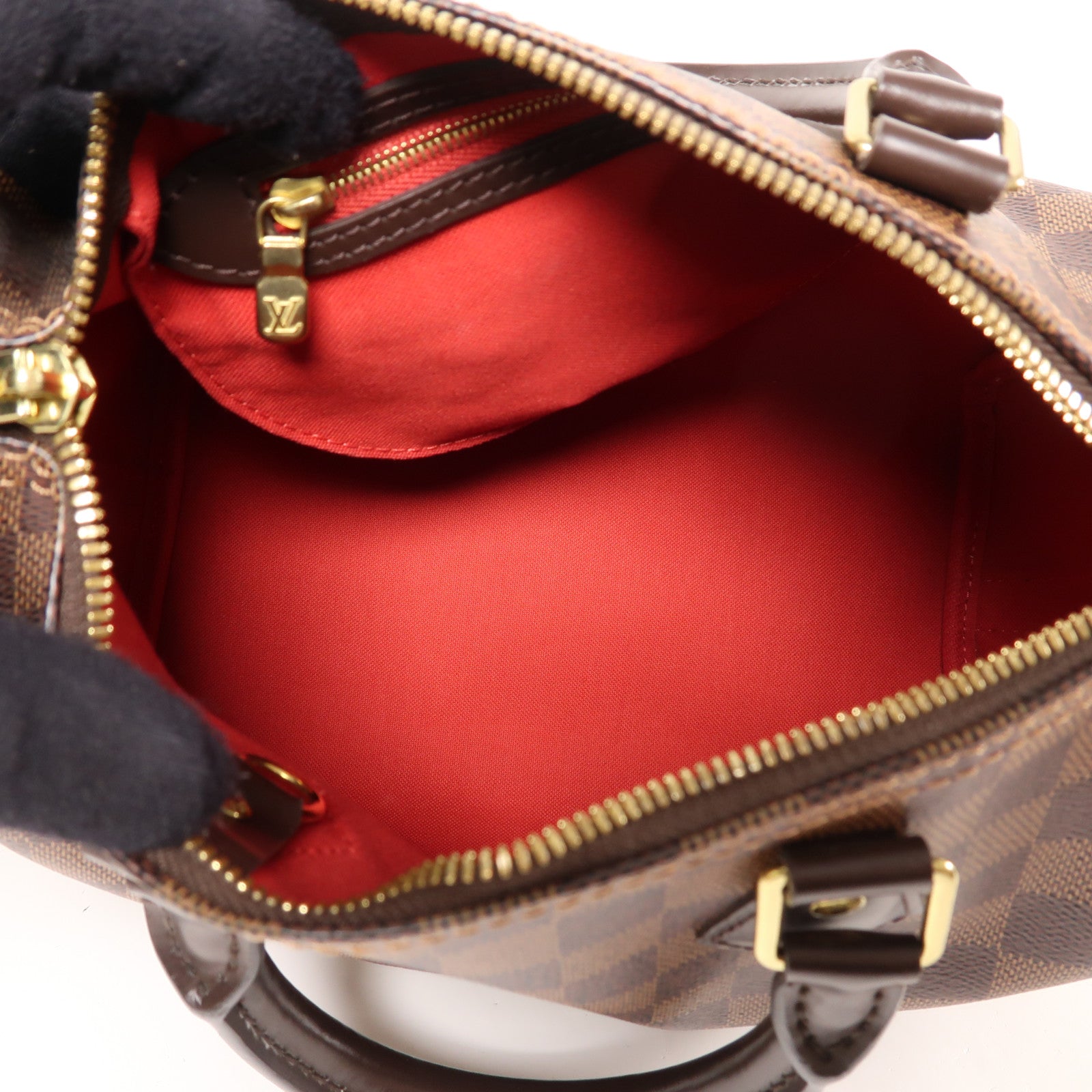 LOUIS VUITTON Damier Speedy Bandouliere 25金扣手挽肩背兩用袋