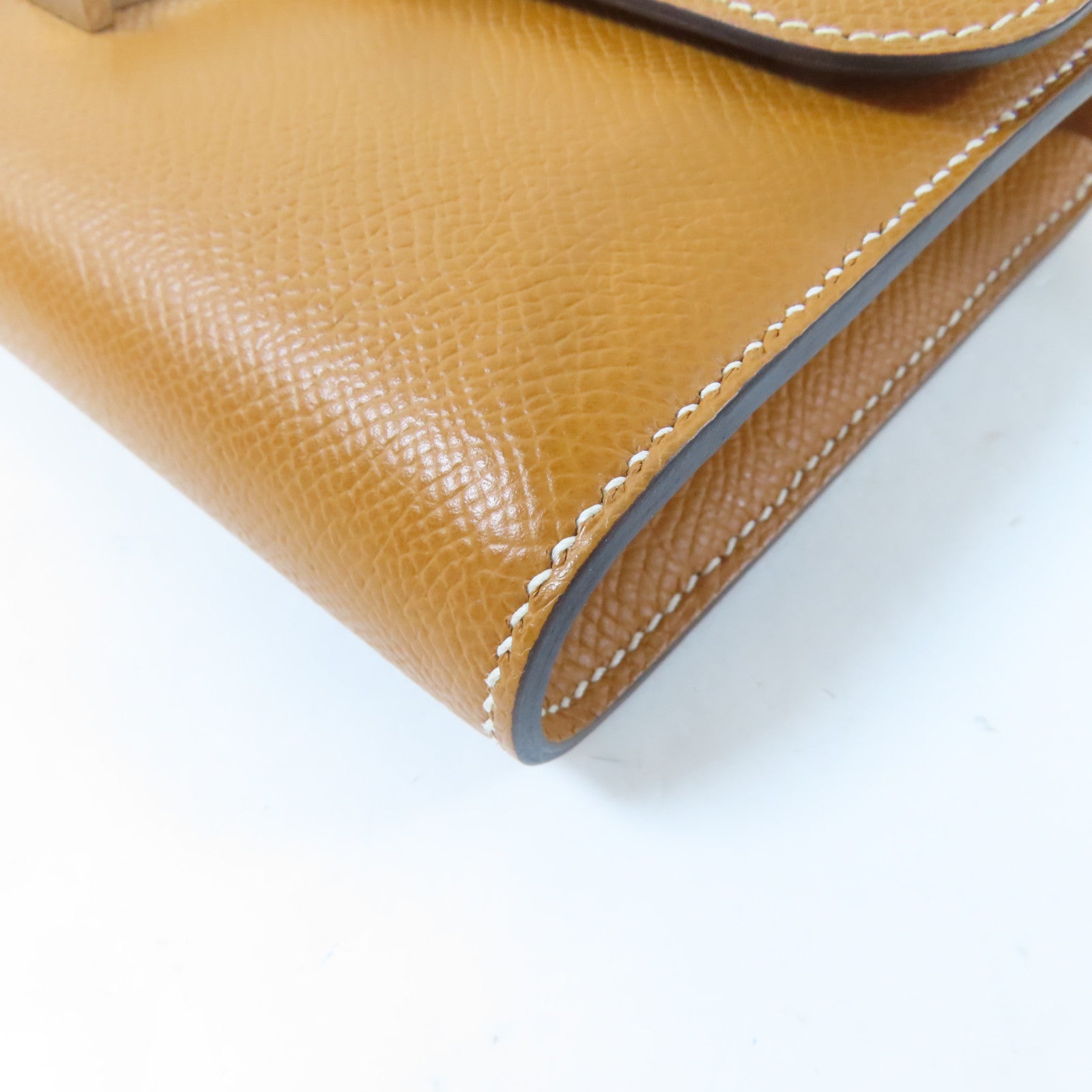 HERMES Epsom皮革Constance To Go銀扣肩背袋啡色