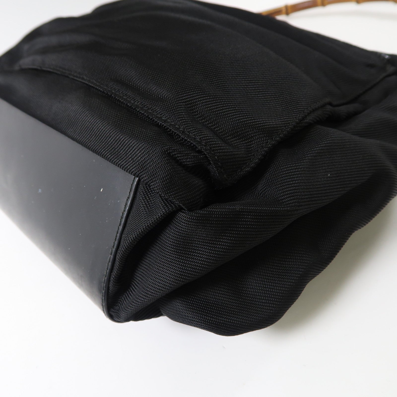 GUCCI 帆布Shoulder Bag銀扣肩背袋黑色