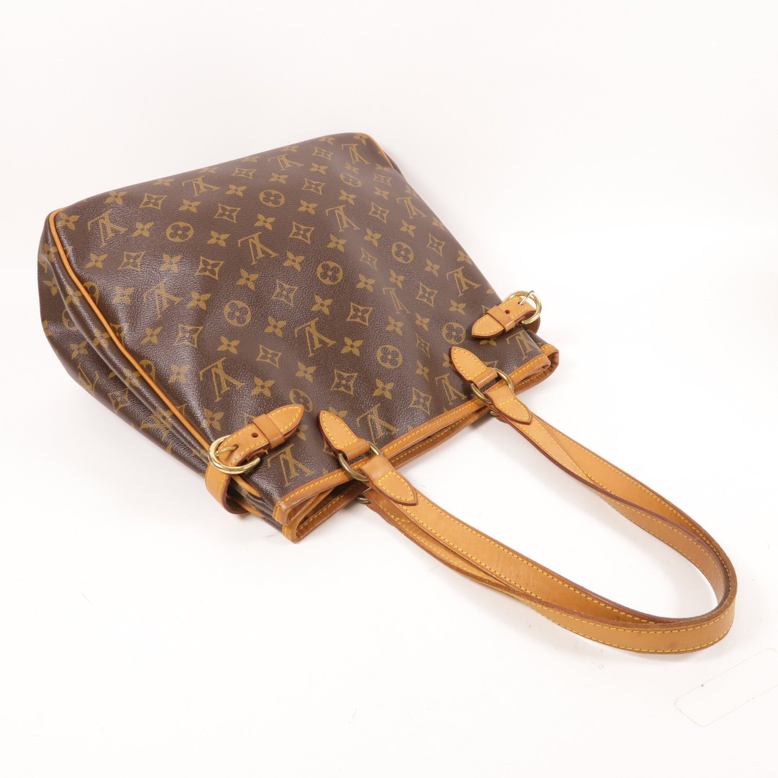 LOUIS VUITTON Monogram Batignolles金扣肩背袋棕色