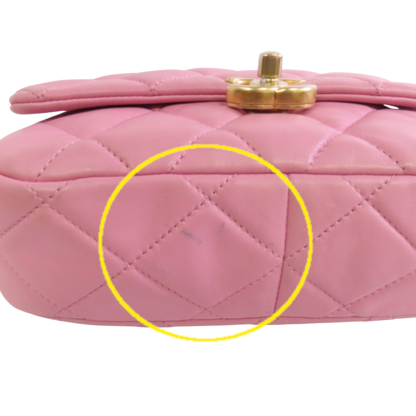 CHANEL 羊皮皮革Chain Shoulder金扣鏈帶肩背袋