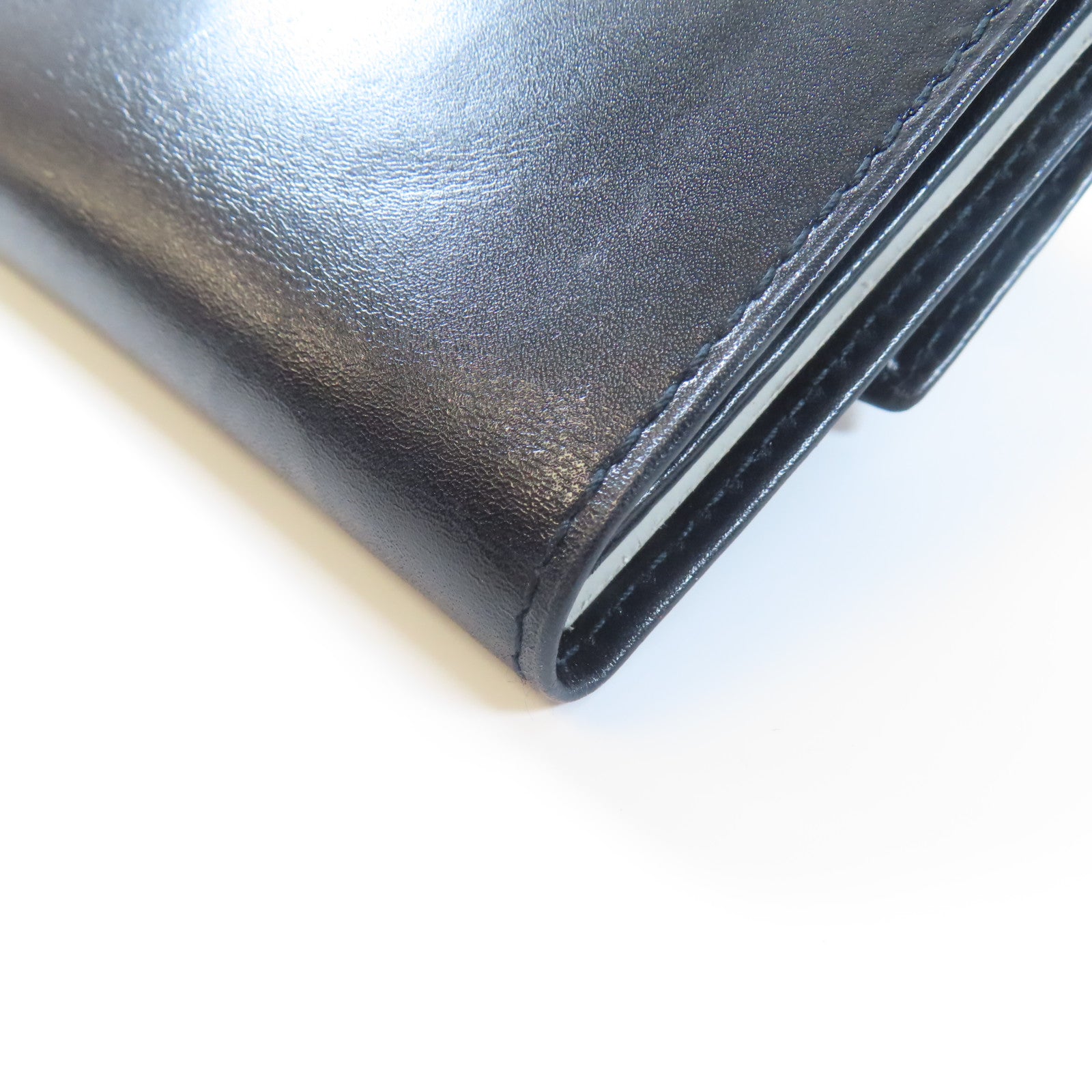 Salvatore Ferragamo 羊皮皮革Wallet金扣錢包黑色