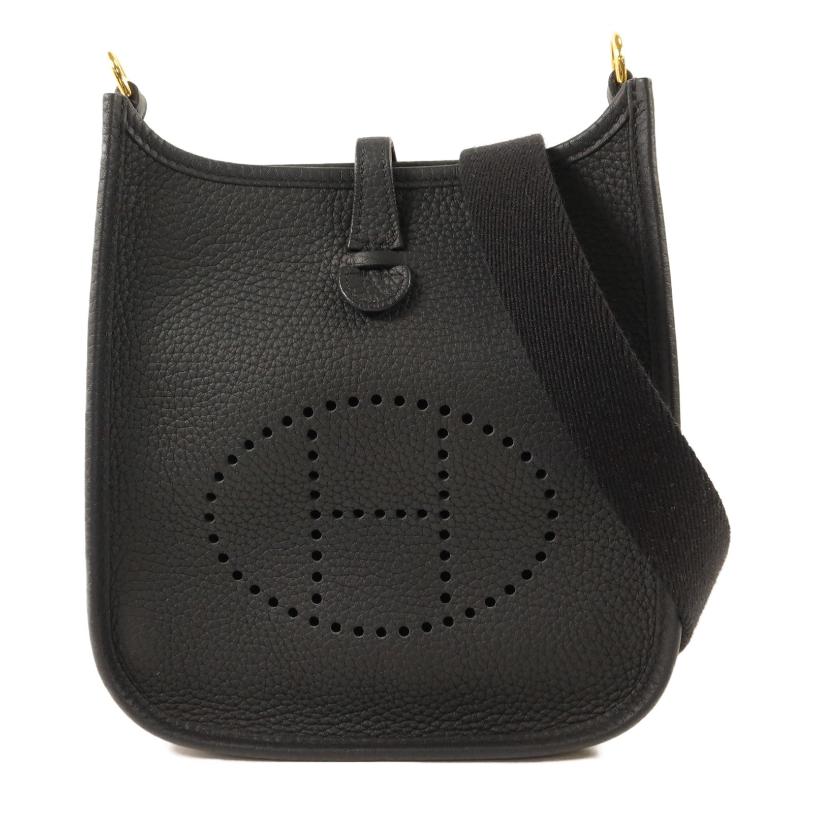 HERMES Clemence皮革Evelyne TPM肩背袋Noir