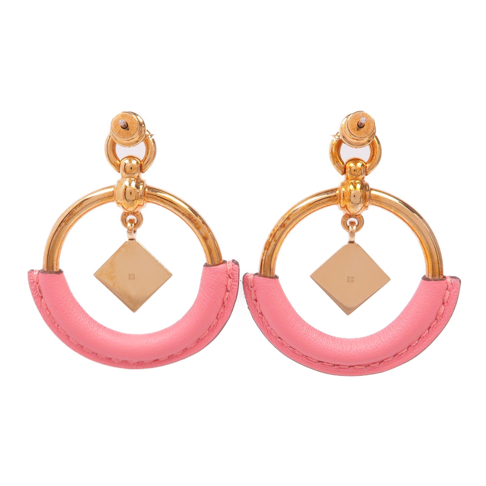 HERMES 【激減優惠】金屬/皮革Earrings耳環