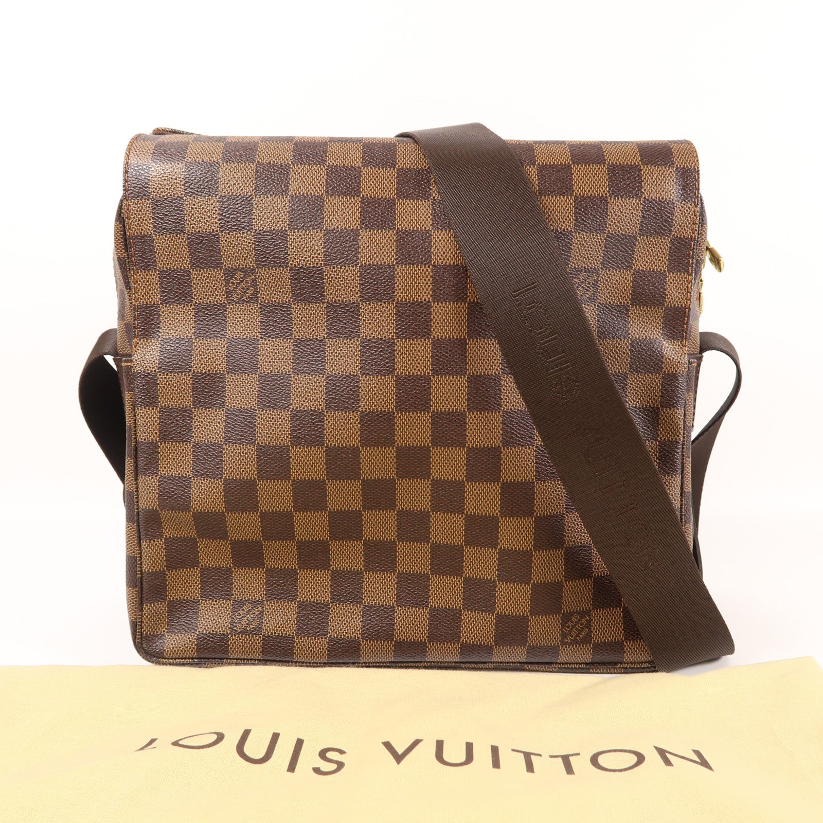 LOUIS VUITTON Damier Naviglio金扣肩背袋