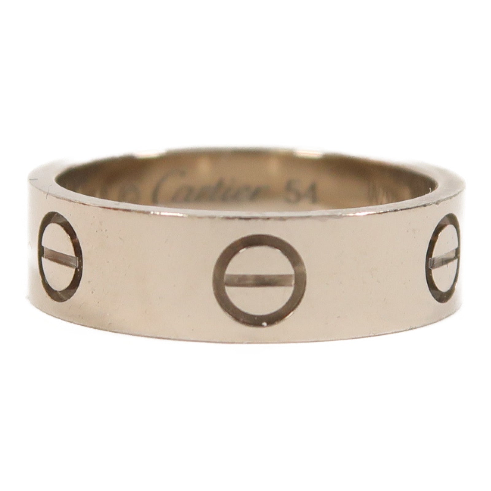 CARTIER 18K白金Love Ring戒指Cartier#54/US#6.75