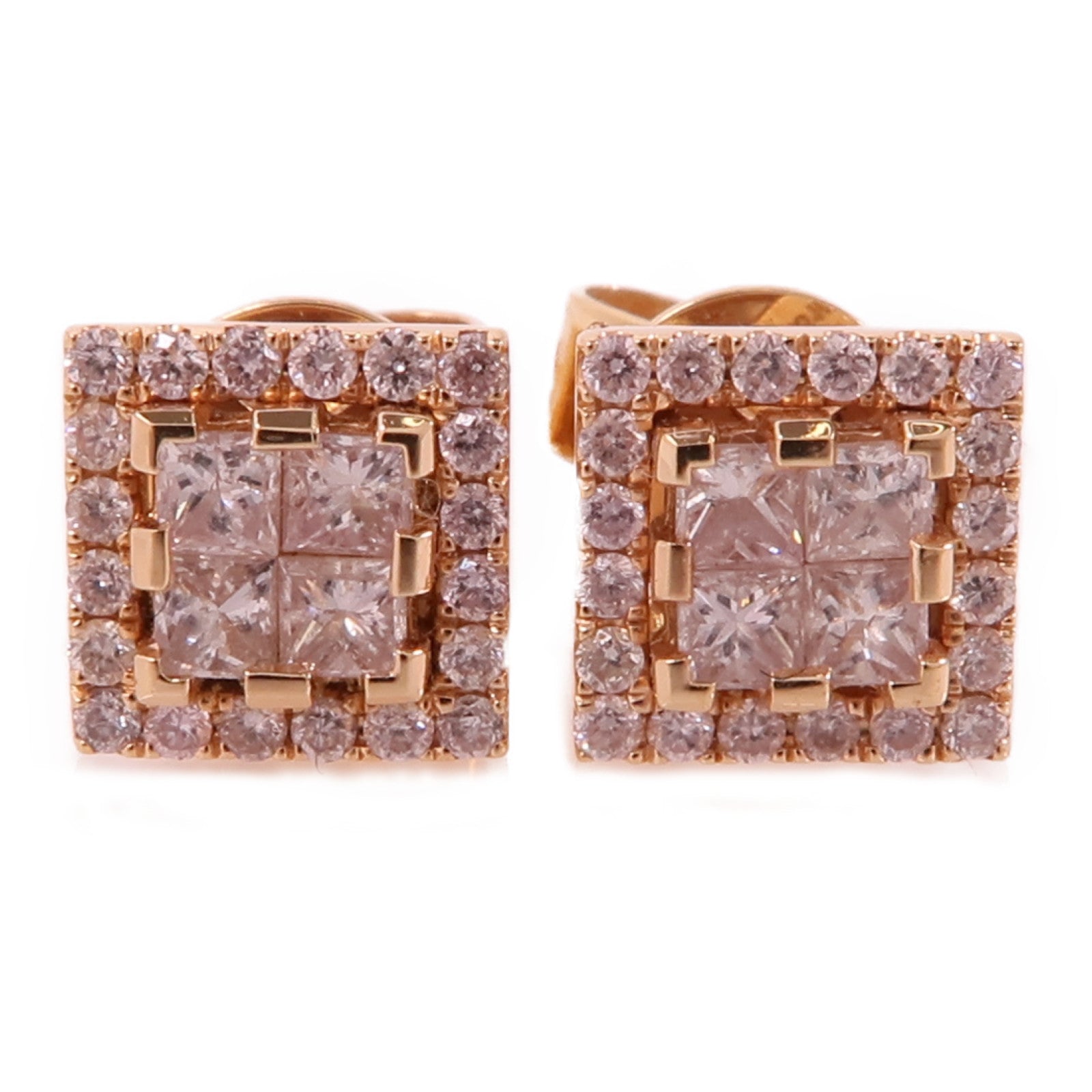 JEWELRY 18K玫瑰金Diamond Earrings鑽石耳環