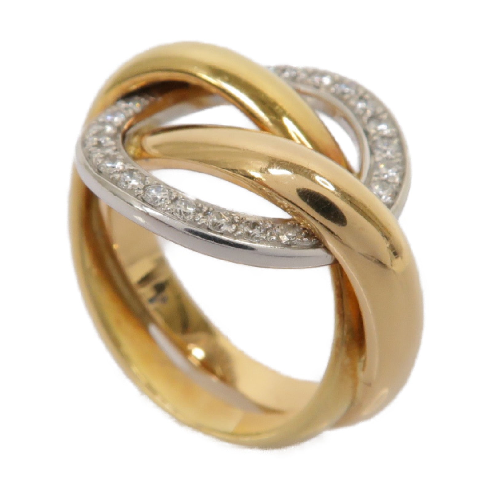 CARTIER **【激減優惠】18K黄金/玫瑰金/白金Ring戒指Cartier#51 US#5.5