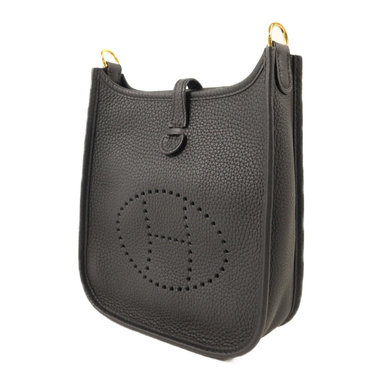 HERMES Clemence皮革Evelyne TPM肩背袋Noir