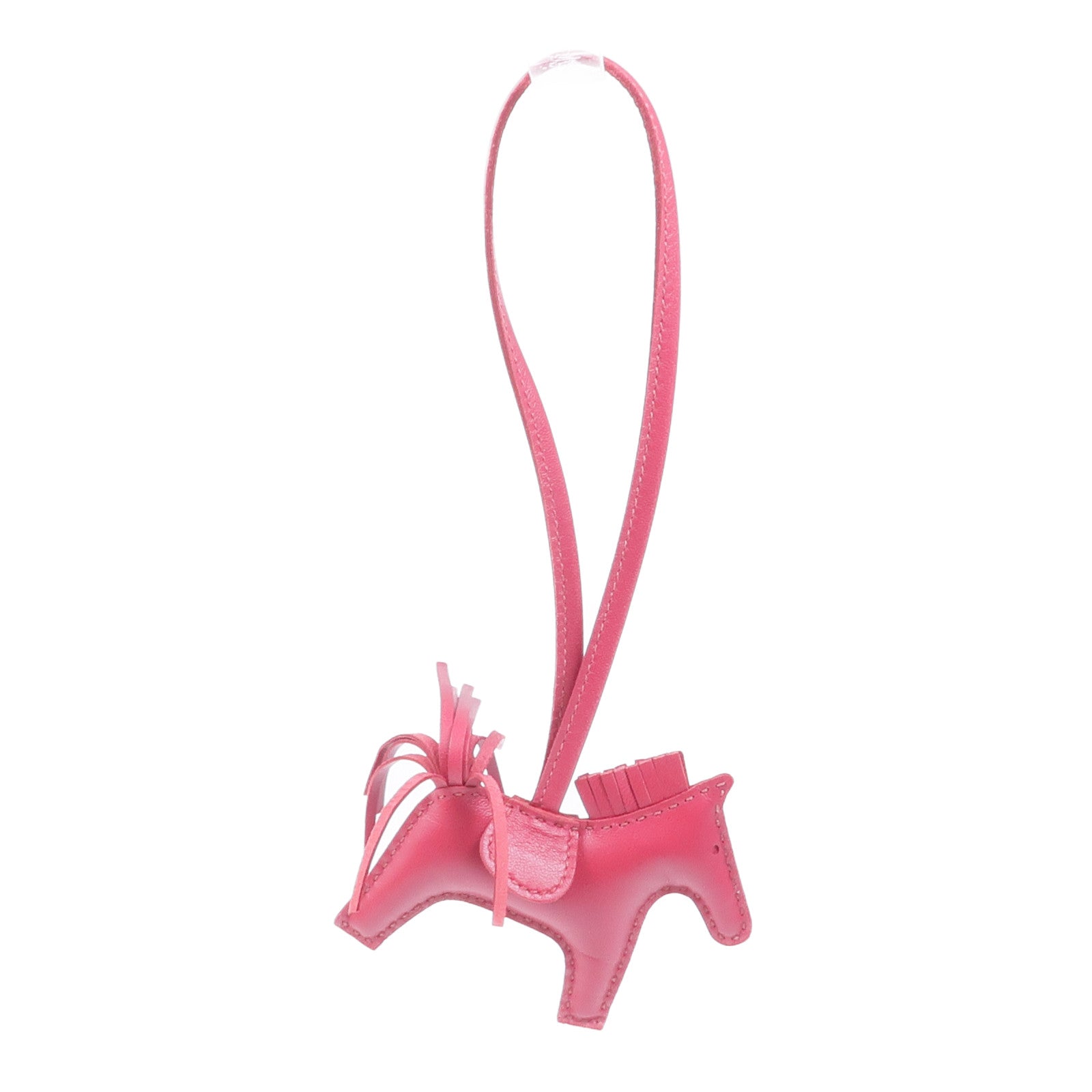 HERMES Milo皮革Rodeo PM掛飾Wine Red