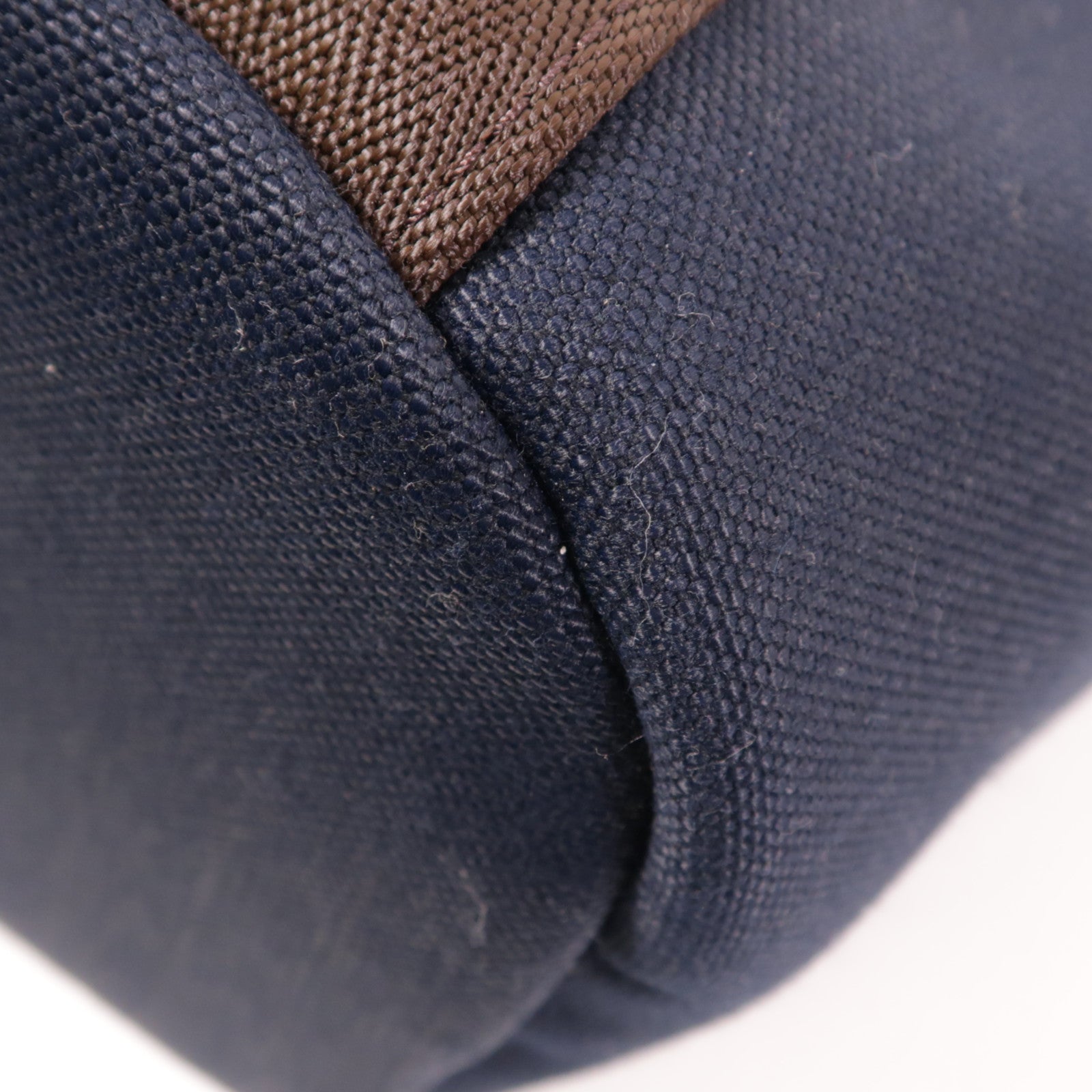 HERMES 帆布Sac De Pansage Groom銀扣手挽肩背兩用袋Navy