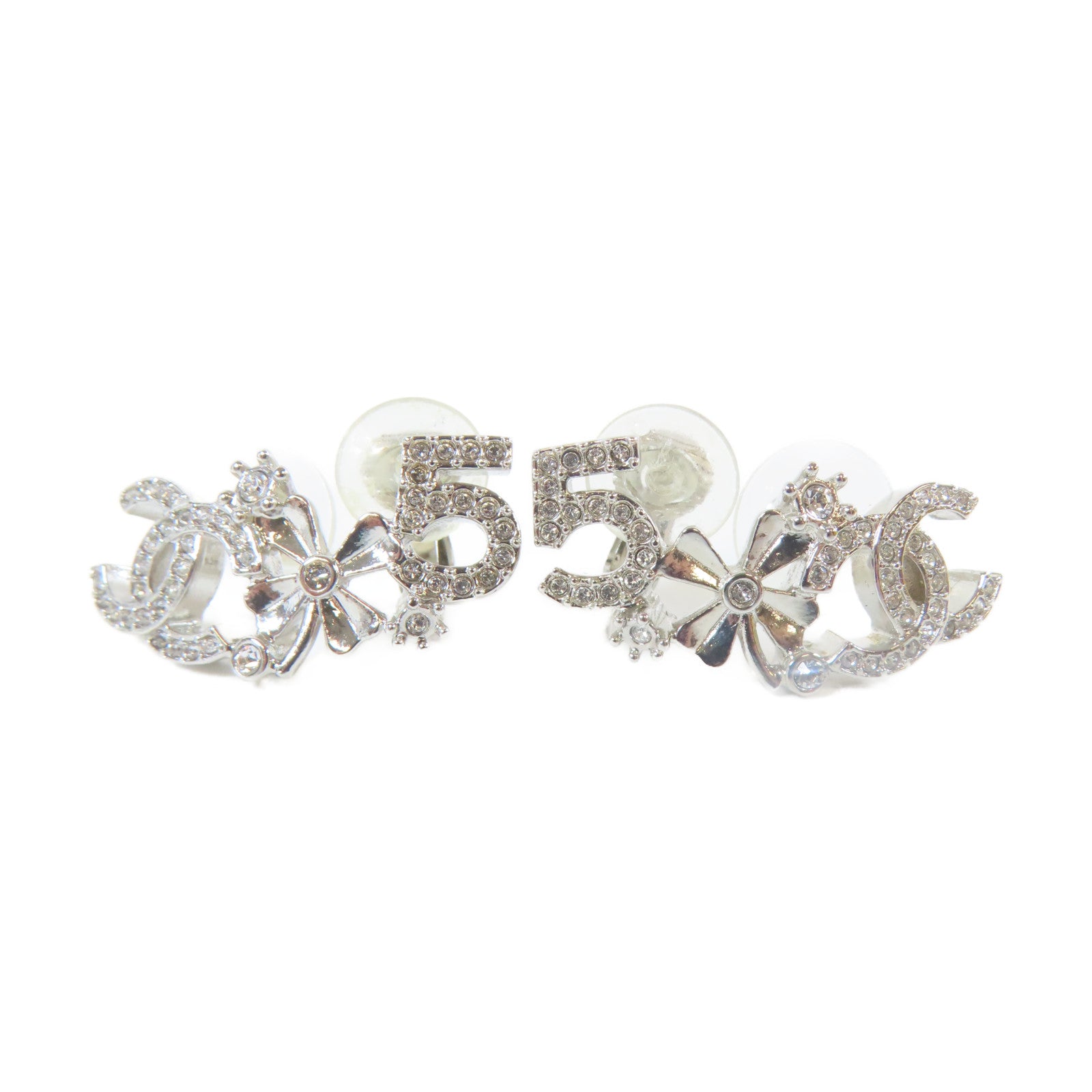 CHANEL 金屬Earrings耳環銀色