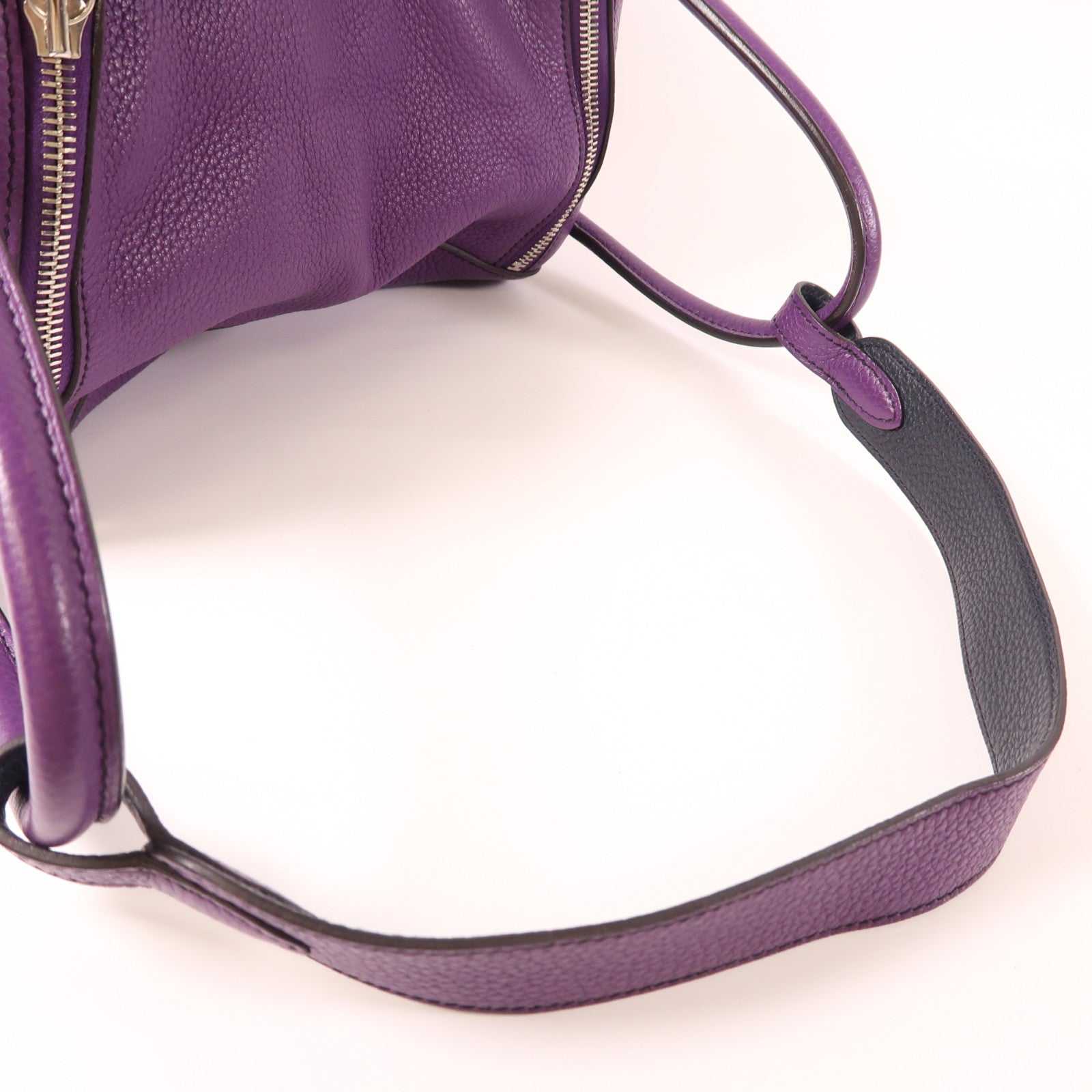 HERMES PHW Lindy 30 2 Way Shoulder Bag Taurillon Clemence Leather Anemone Purple