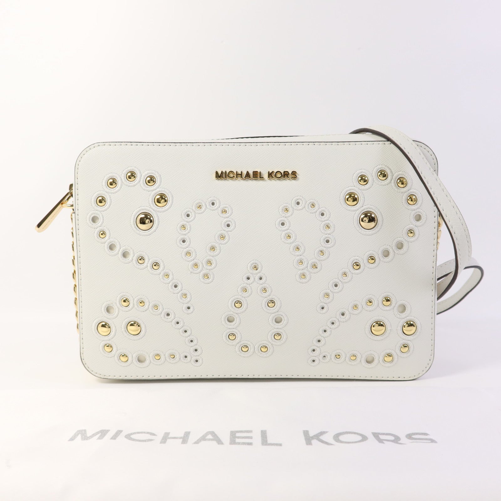 Michael Kors 牛皮皮革Chain Shoulder Bag金扣肩背袋