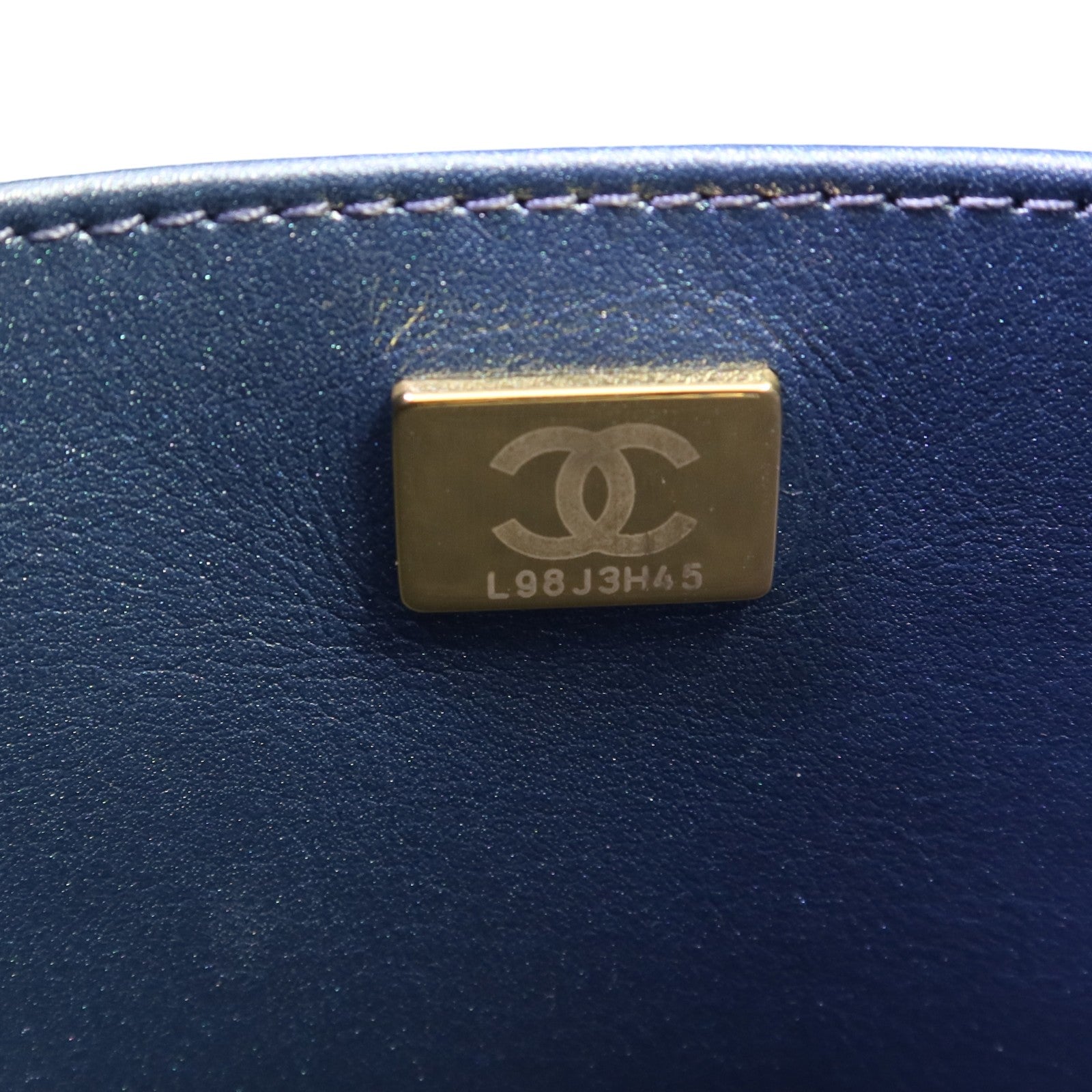 CHANEL 牛仔布Hobo Bag金扣鏈帶手挽肩背兩用袋
