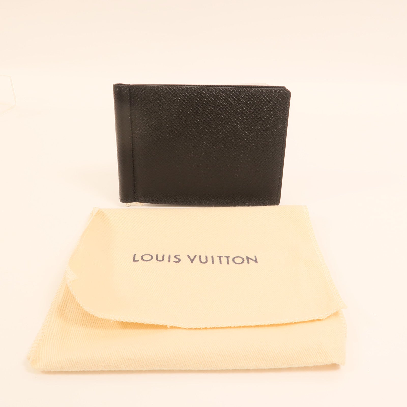 LOUIS VUITTON Taiga Portefeuille Pince Money Clip銀扣卡片套