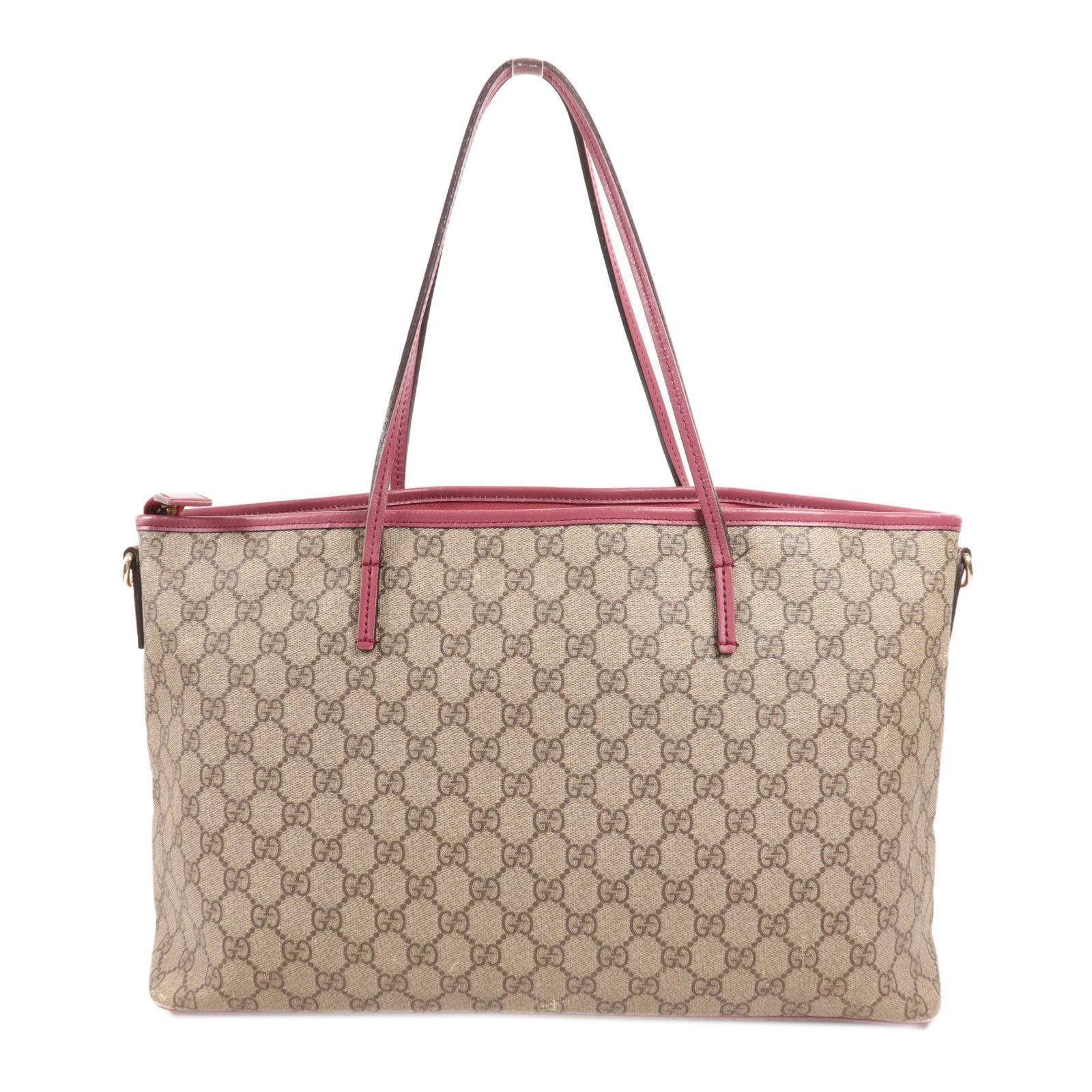 GUCCI 塗層帆布Tote Bag金扣手挽肩背兩用袋