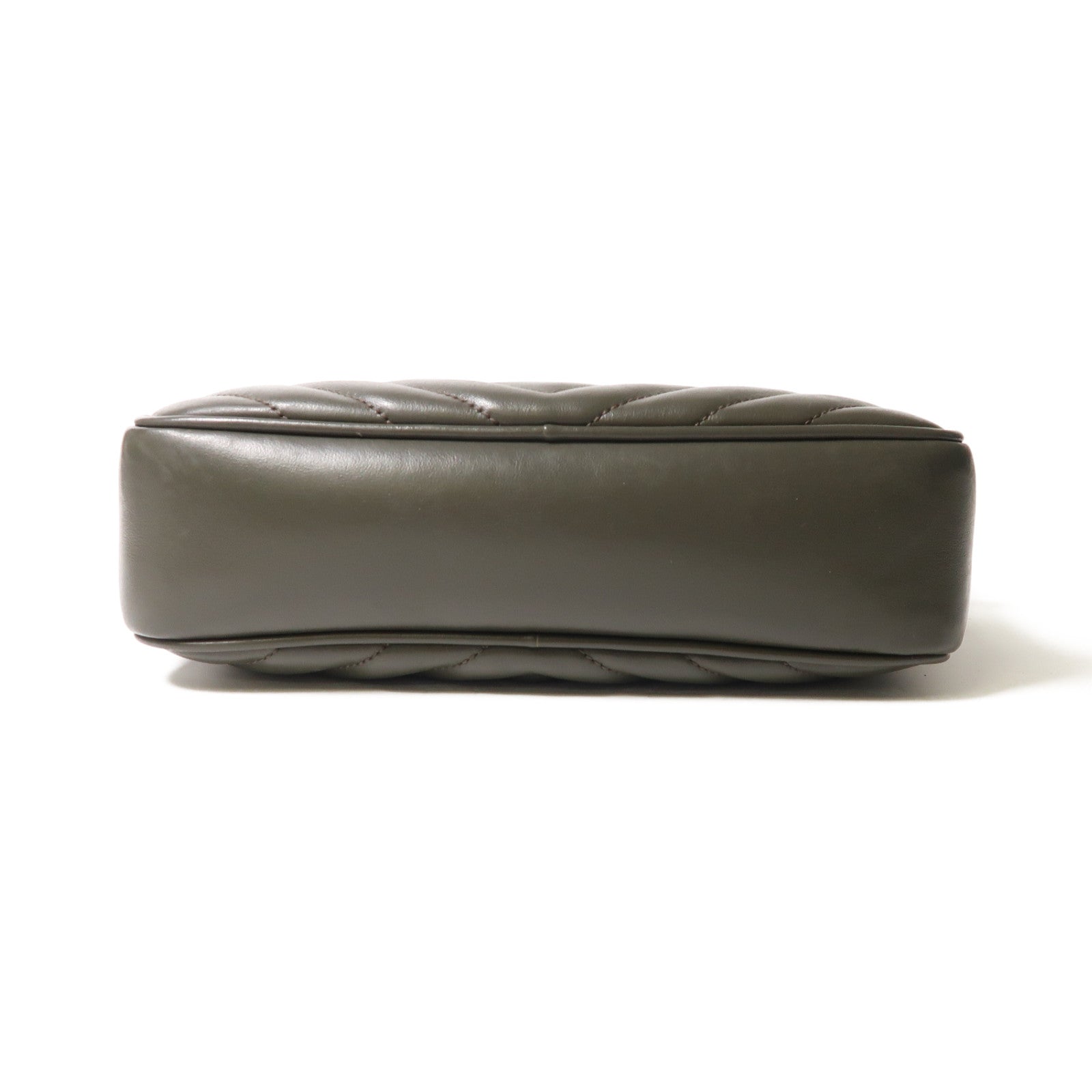 SAINT LAURENT 牛皮皮革Shoulder Bag金扣肩背袋深綠色
