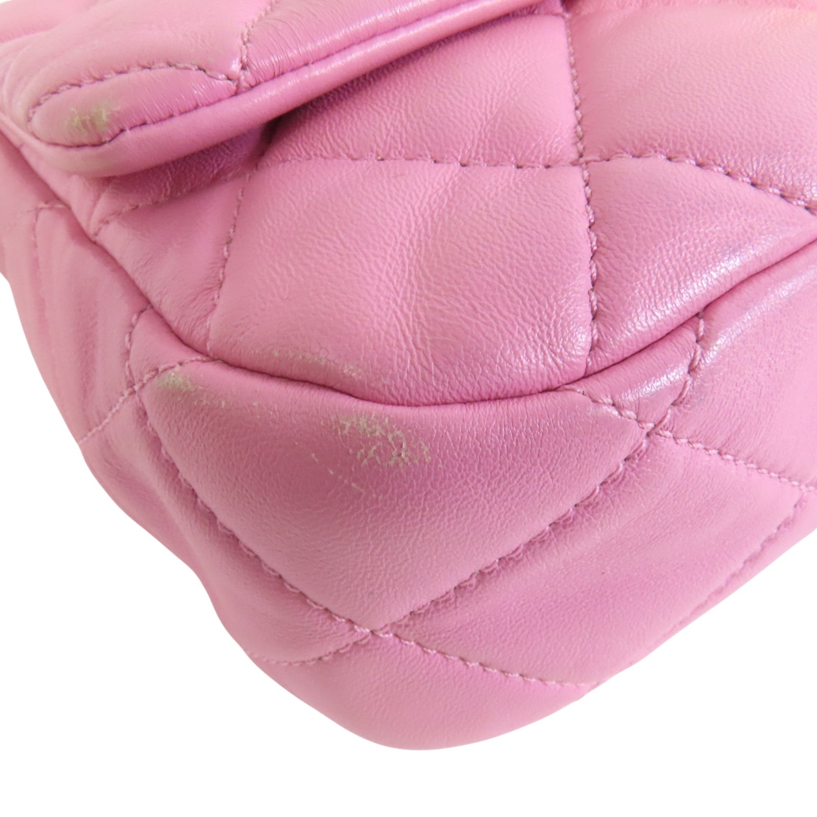 CHANEL 羊皮皮革Chain Shoulder金扣鏈帶肩背袋