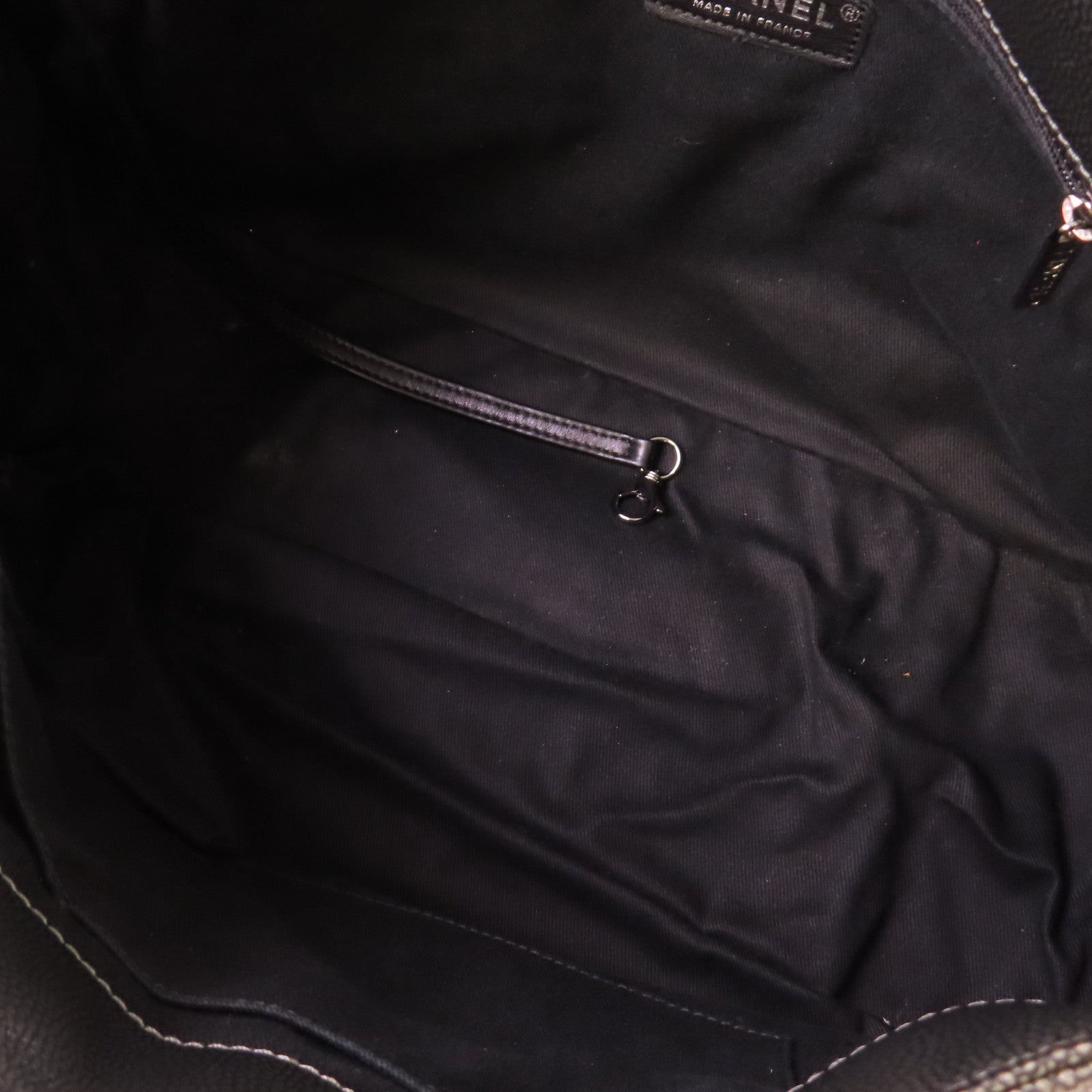CHANEL 牛皮皮革Chain Shoulder Bag銀扣鏈帶肩背袋灰色