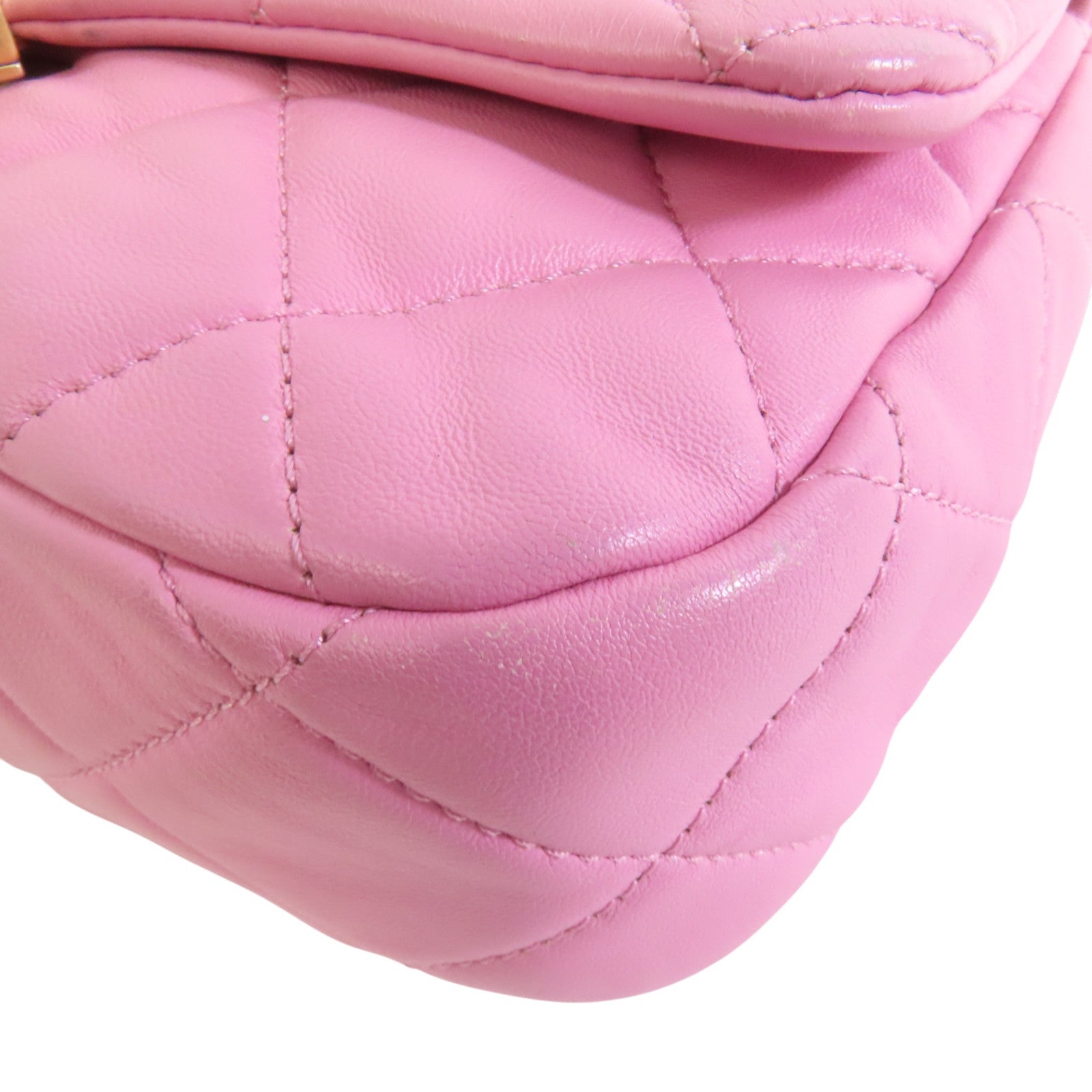 CHANEL 羊皮皮革Chain Shoulder金扣鏈帶肩背袋