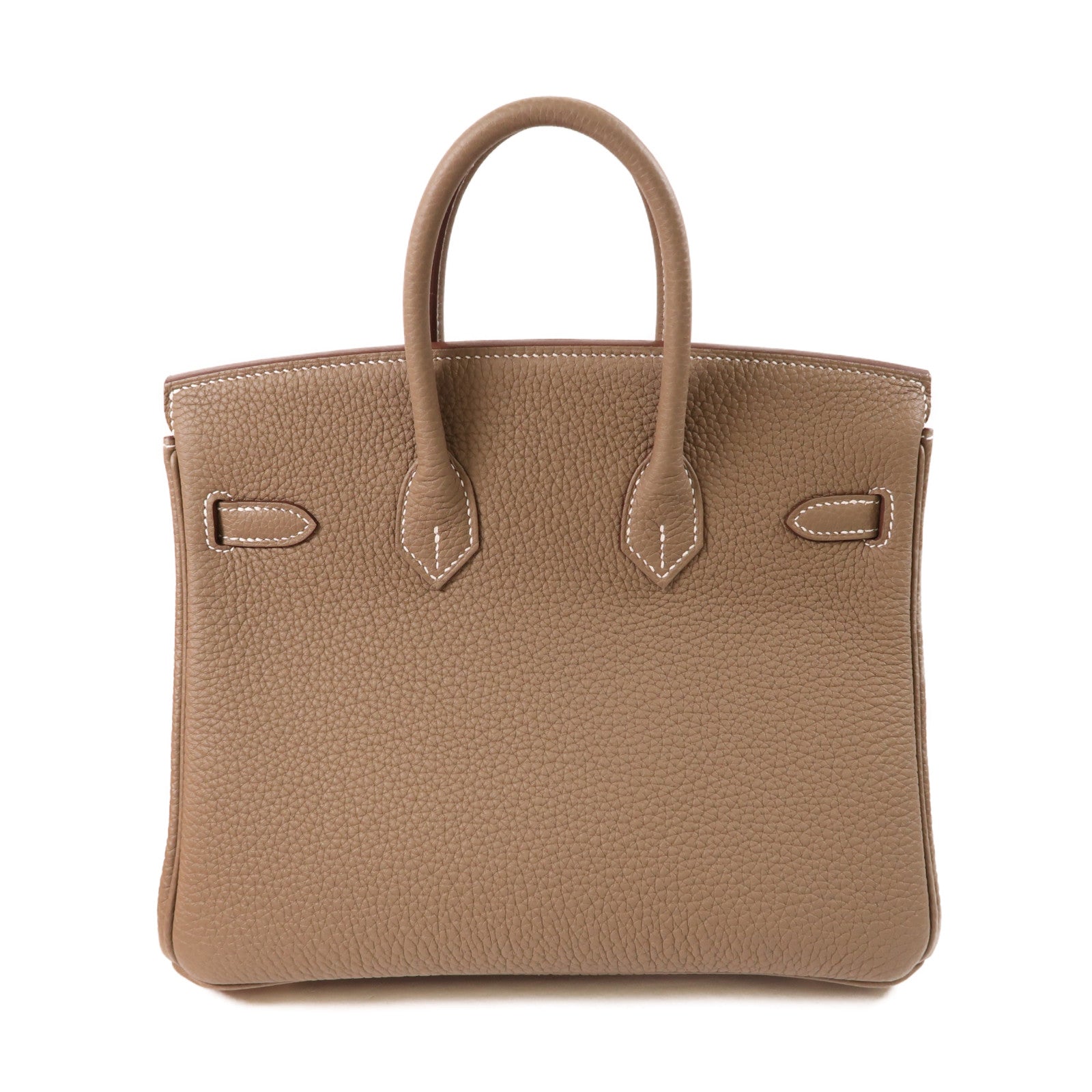 HERMES (PRICE DOWN) GHW Birkin 25 Handbag Togo Leather Etoupe Gray