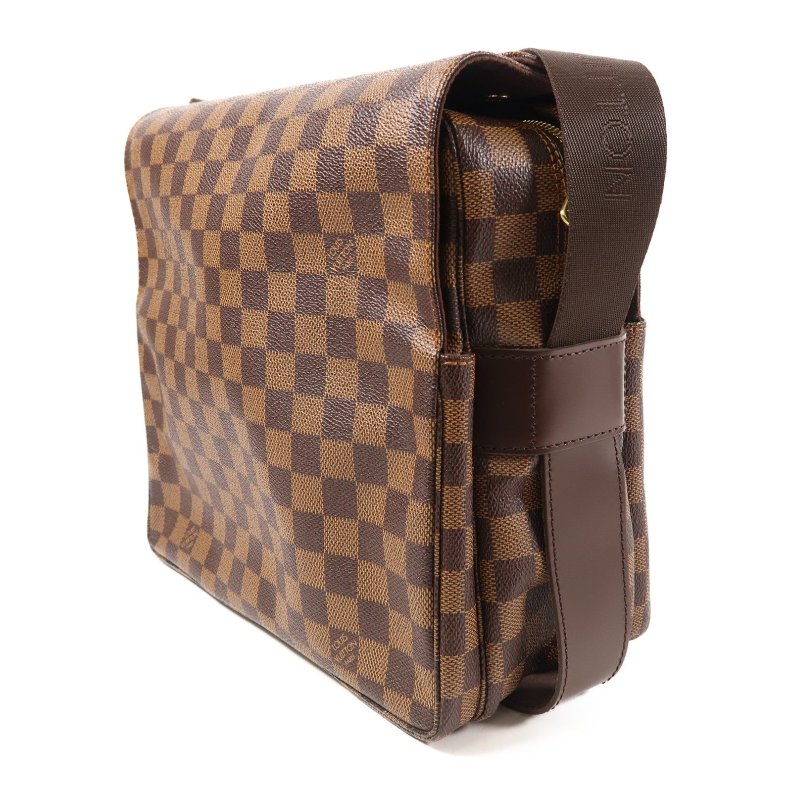 LOUIS VUITTON 【激減優惠】Damier Naviglio金扣肩背袋
