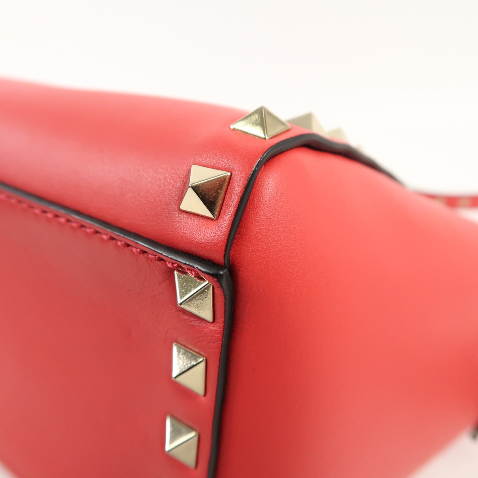 Valentino 牛皮皮革Shoulder Bag金扣手挽肩背兩用袋