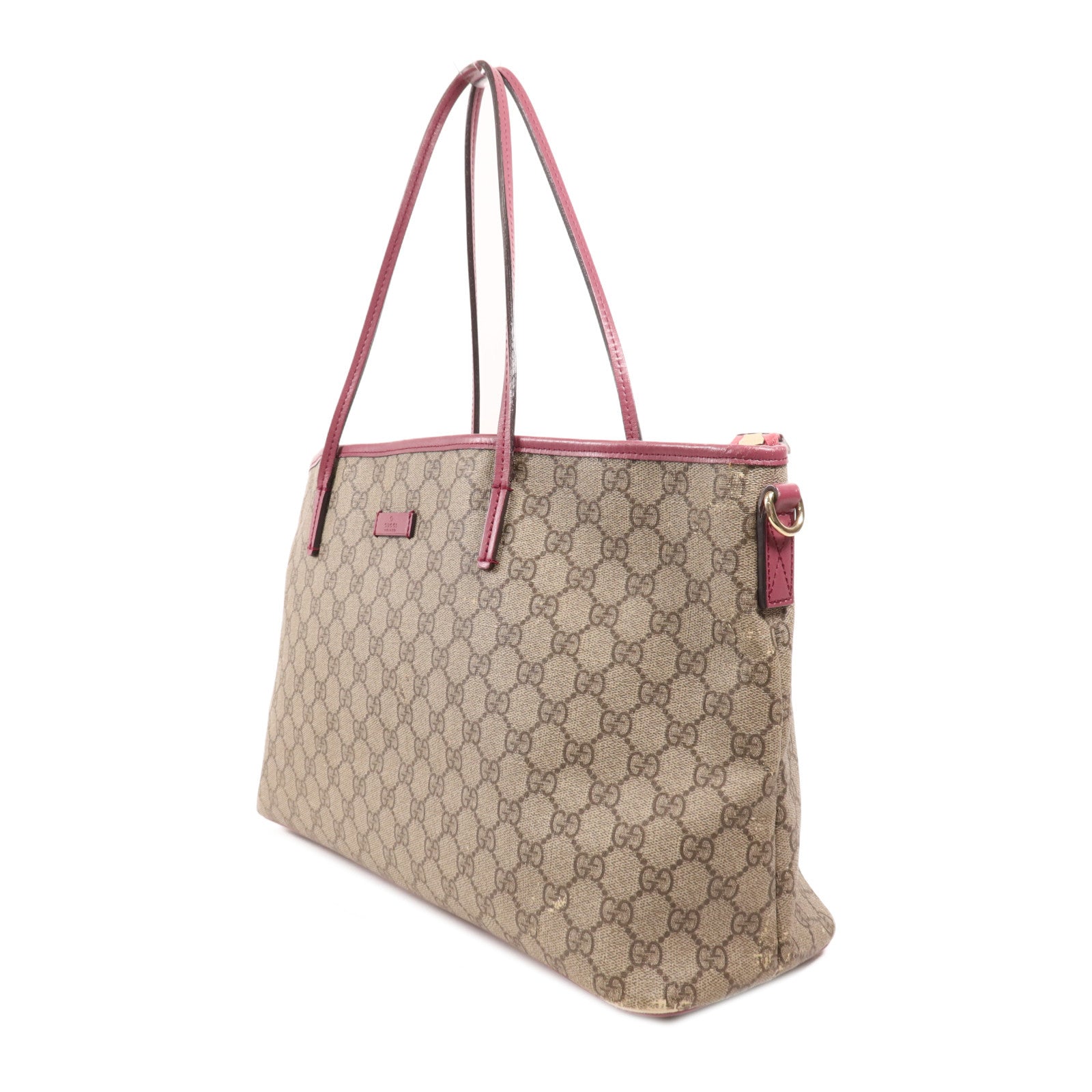 GUCCI 塗層帆布Tote Bag金扣手挽肩背兩用袋