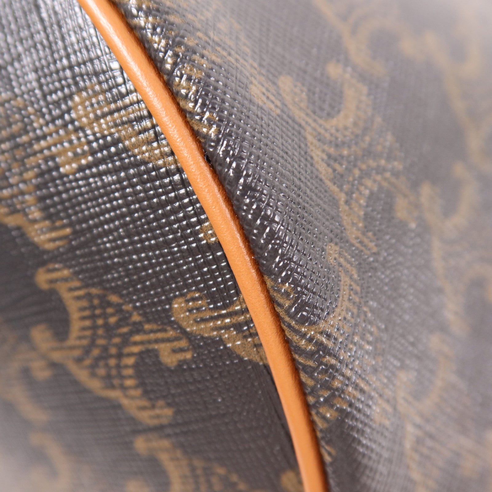 CELINE 塗層帆布/牛皮皮革Clara Bag金扣手挽肩背兩用袋