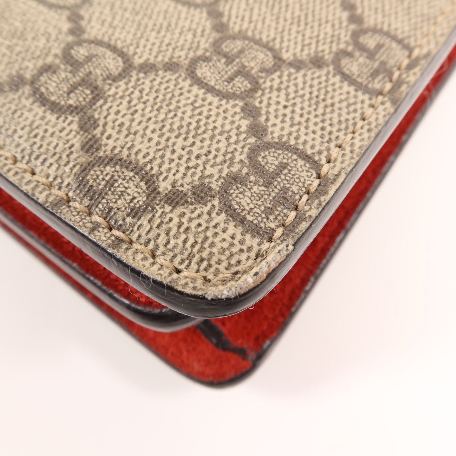 GUCCI 塗層帆布Dionysus銀扣鏈帶肩背袋