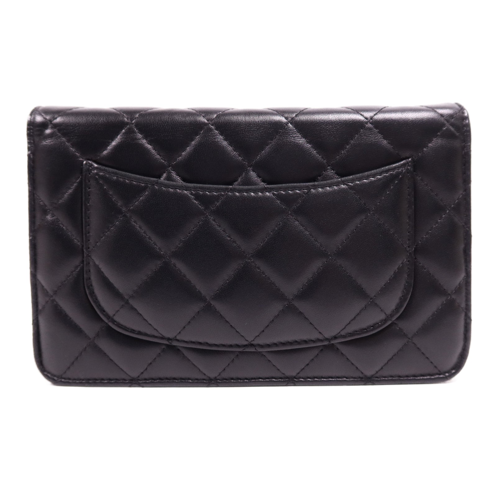 CHANEL 羊皮皮革WOC Wallet On Chain銀扣鏈帶肩背袋