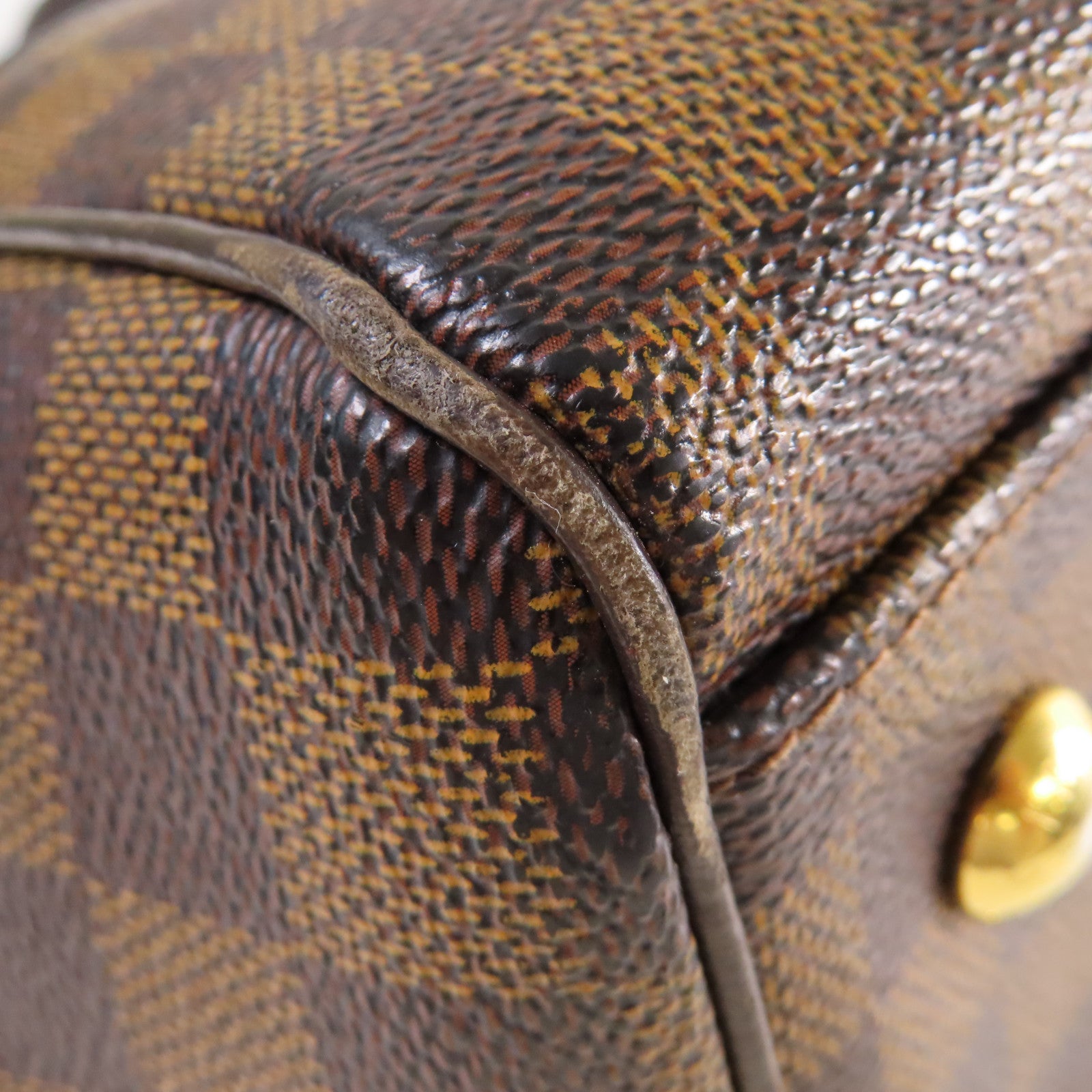 LOUIS VUITTON 【激減優惠】Damier Trevi PM 2Way Shoulder Bag金扣肩背袋啡色