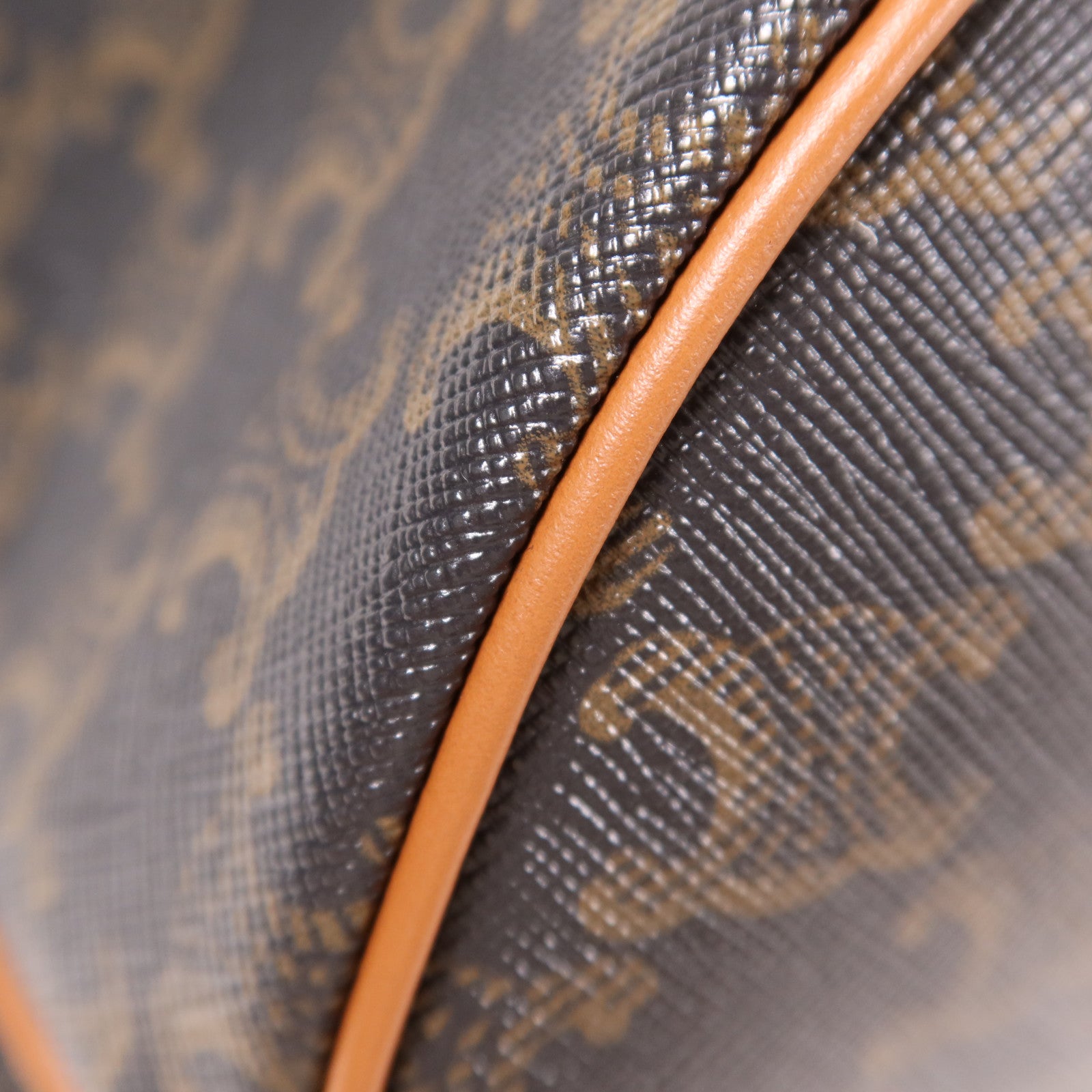 CELINE 塗層帆布/牛皮皮革Clara Bag金扣手挽肩背兩用袋