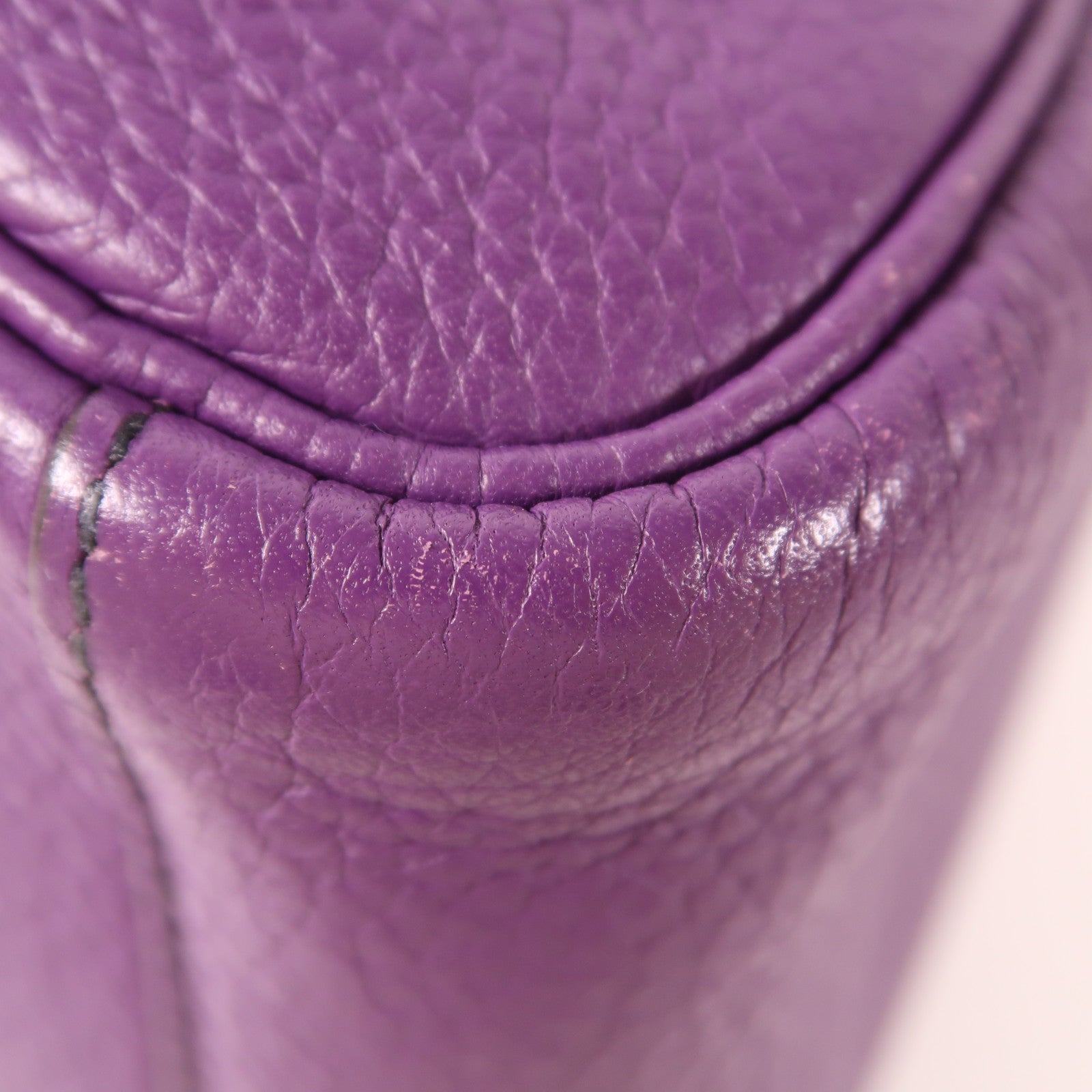 HERMES PHW Lindy 30 2 Way Shoulder Bag Taurillon Clemence Leather Anemone Purple