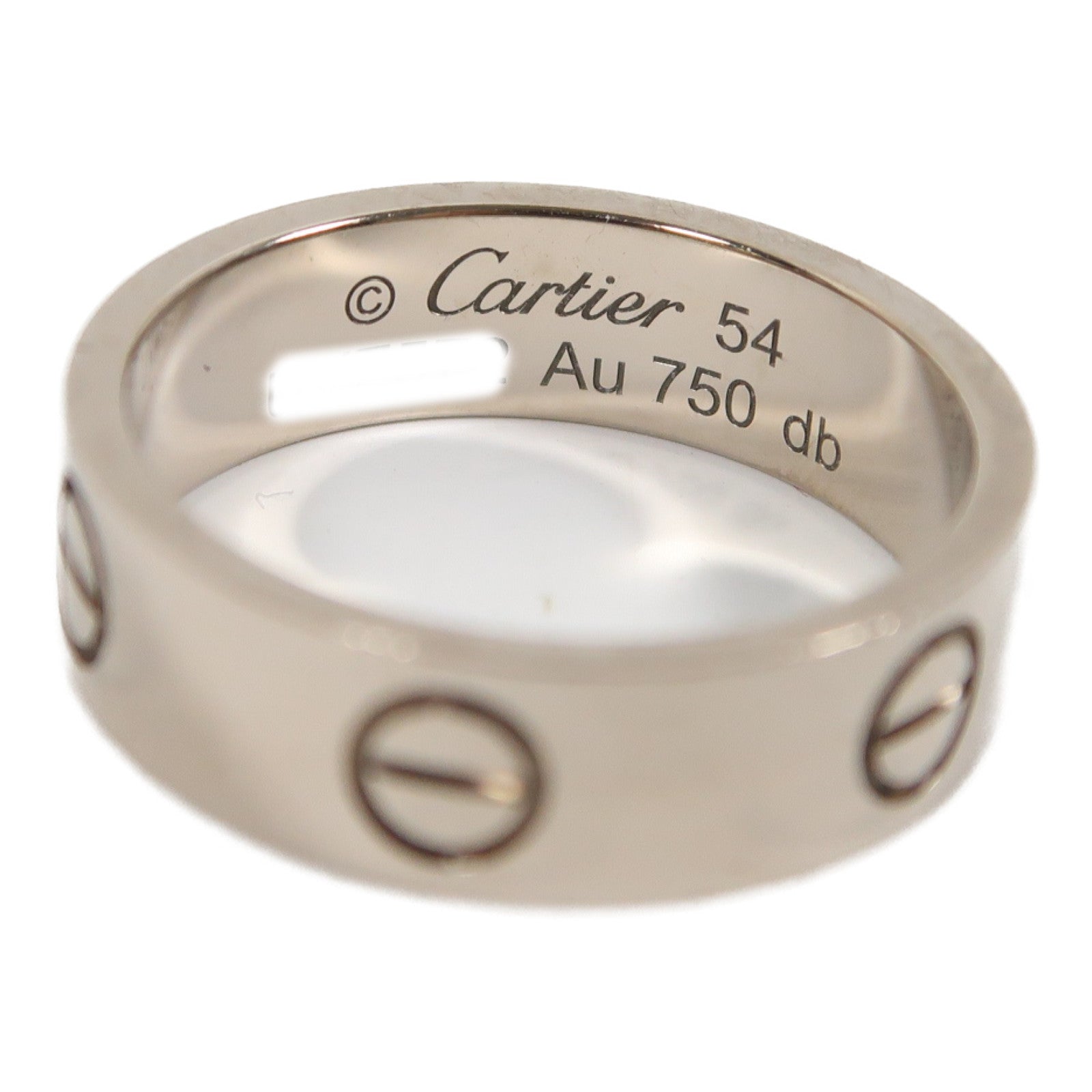 CARTIER 18K白金Love Ring戒指Cartier#54/US#6.75