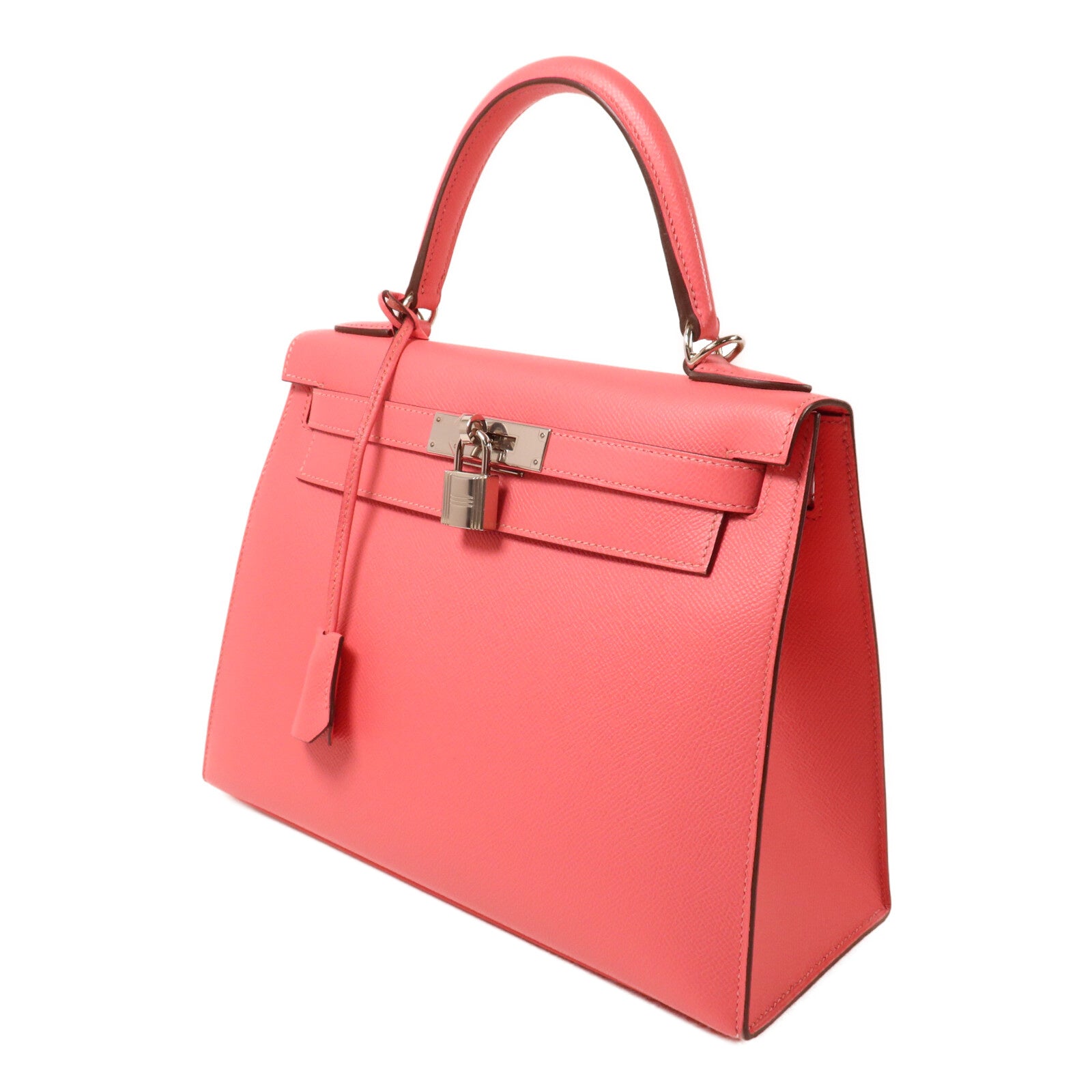 HERMES Epsom皮革Kelly 28手挽肩背兩用袋Rose Azalee