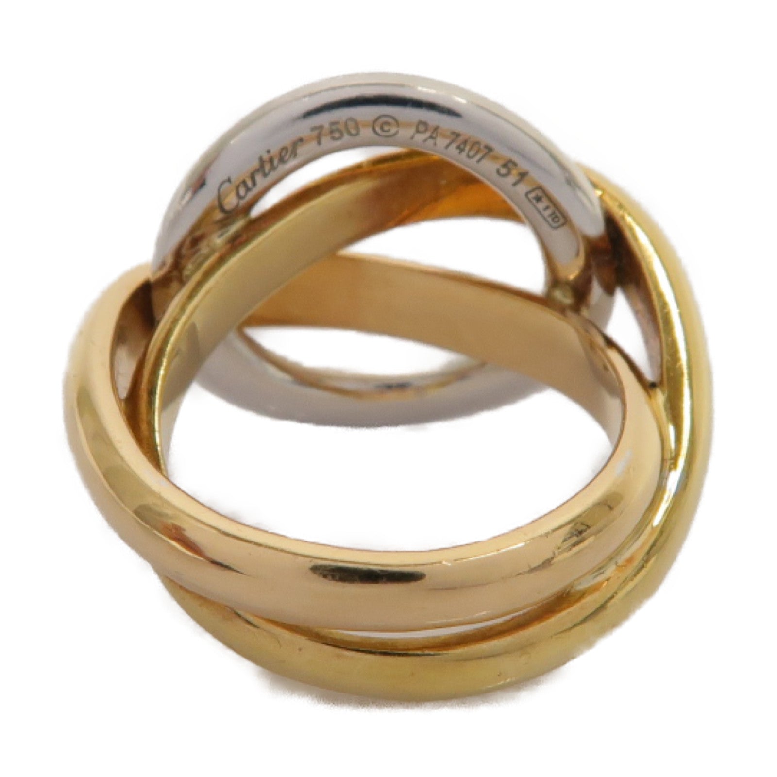 CARTIER **【激減優惠】18K黄金/玫瑰金/白金Ring戒指Cartier#51 US#5.5